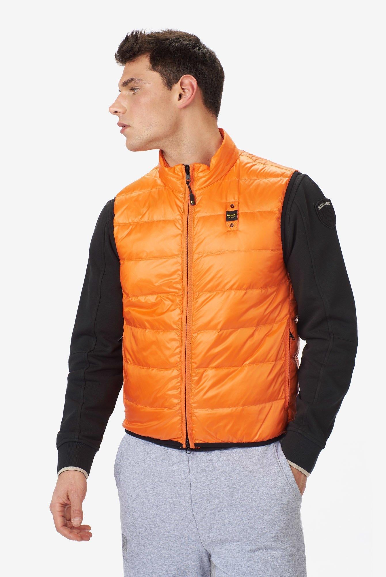 Gilet smanicato impunture orizzontali
