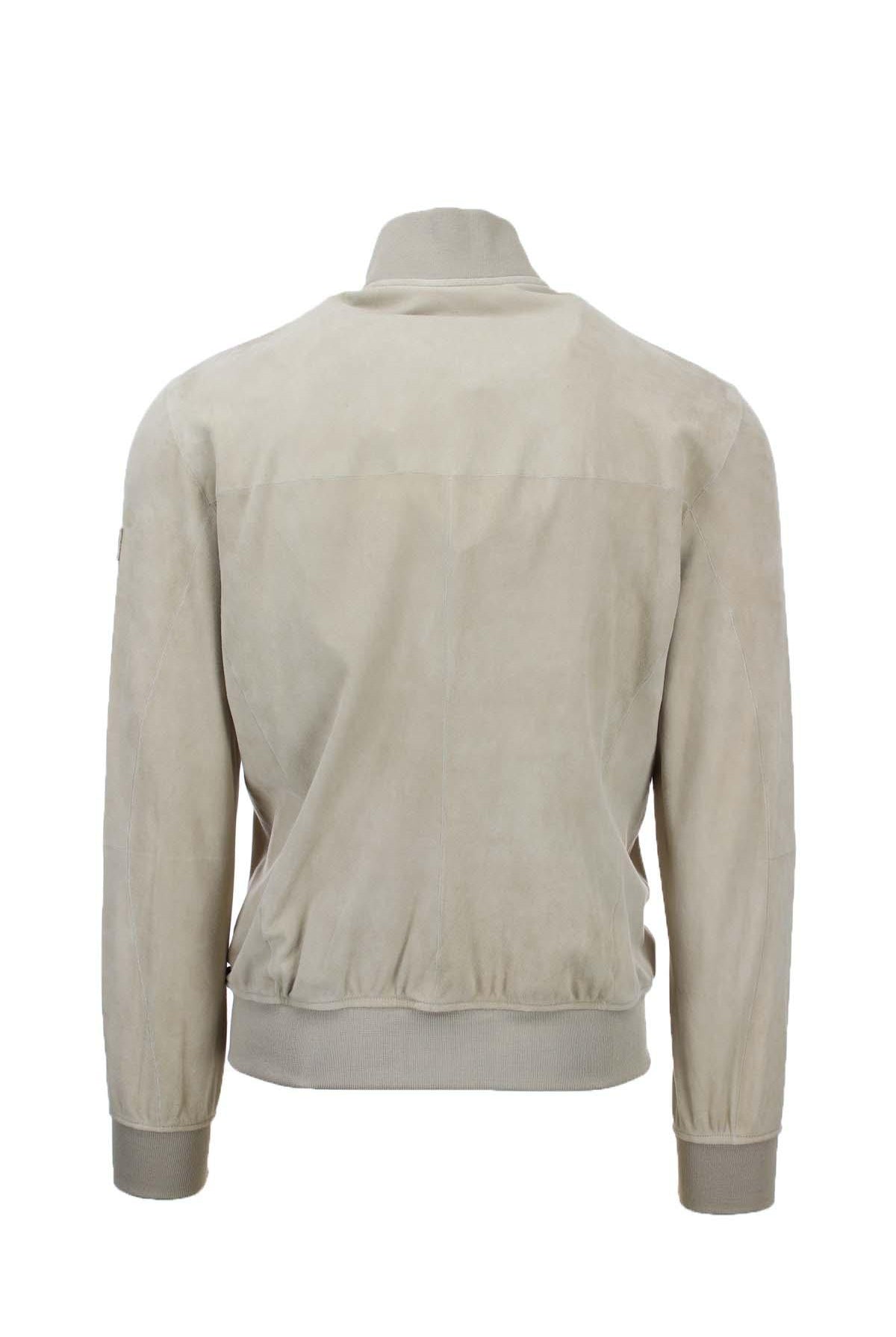 Bomber in pelle scamosciata