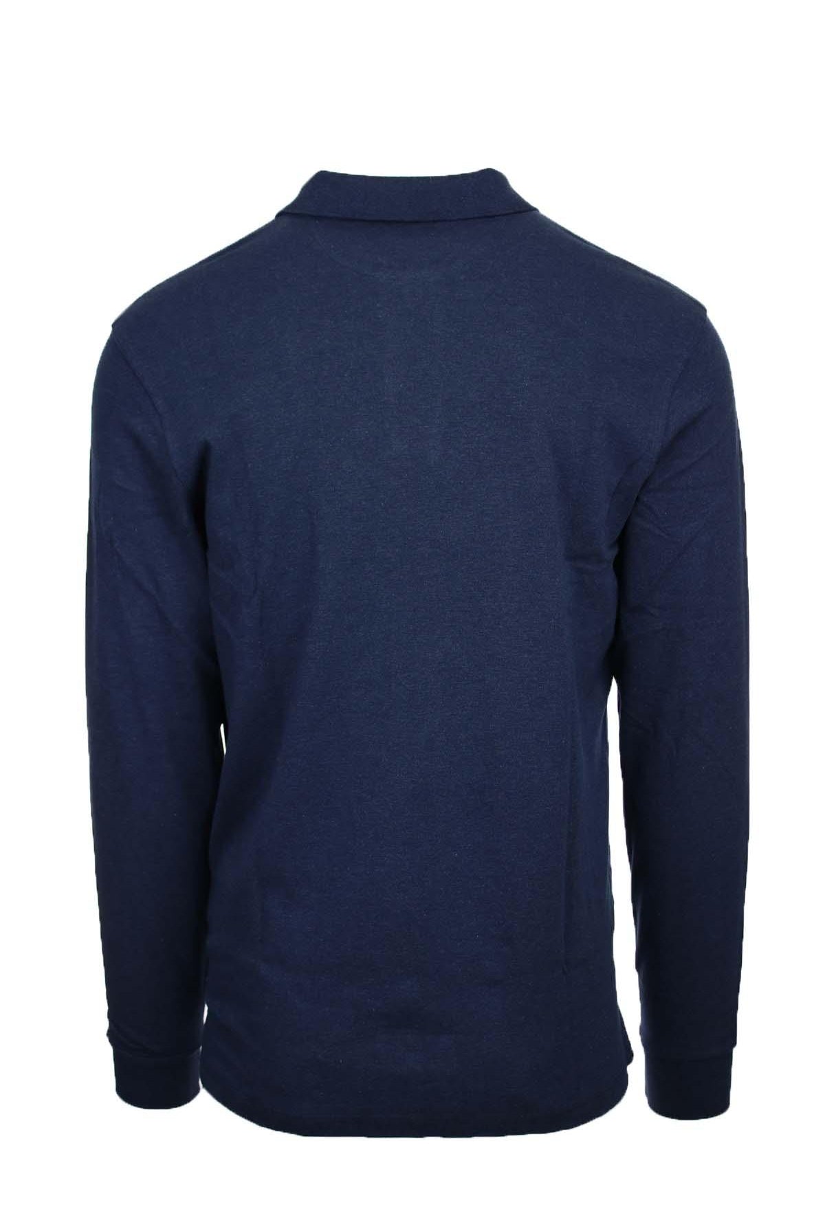 Polo manica lunga in jersey con logo