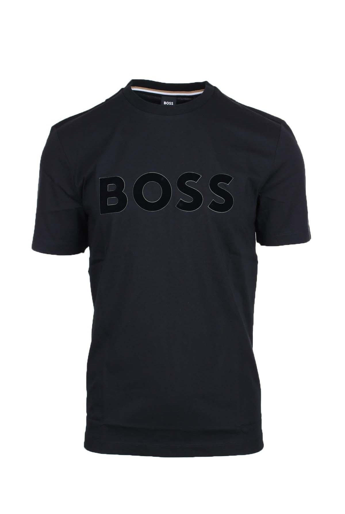 Tshirt mezza manica con scritta BOSS