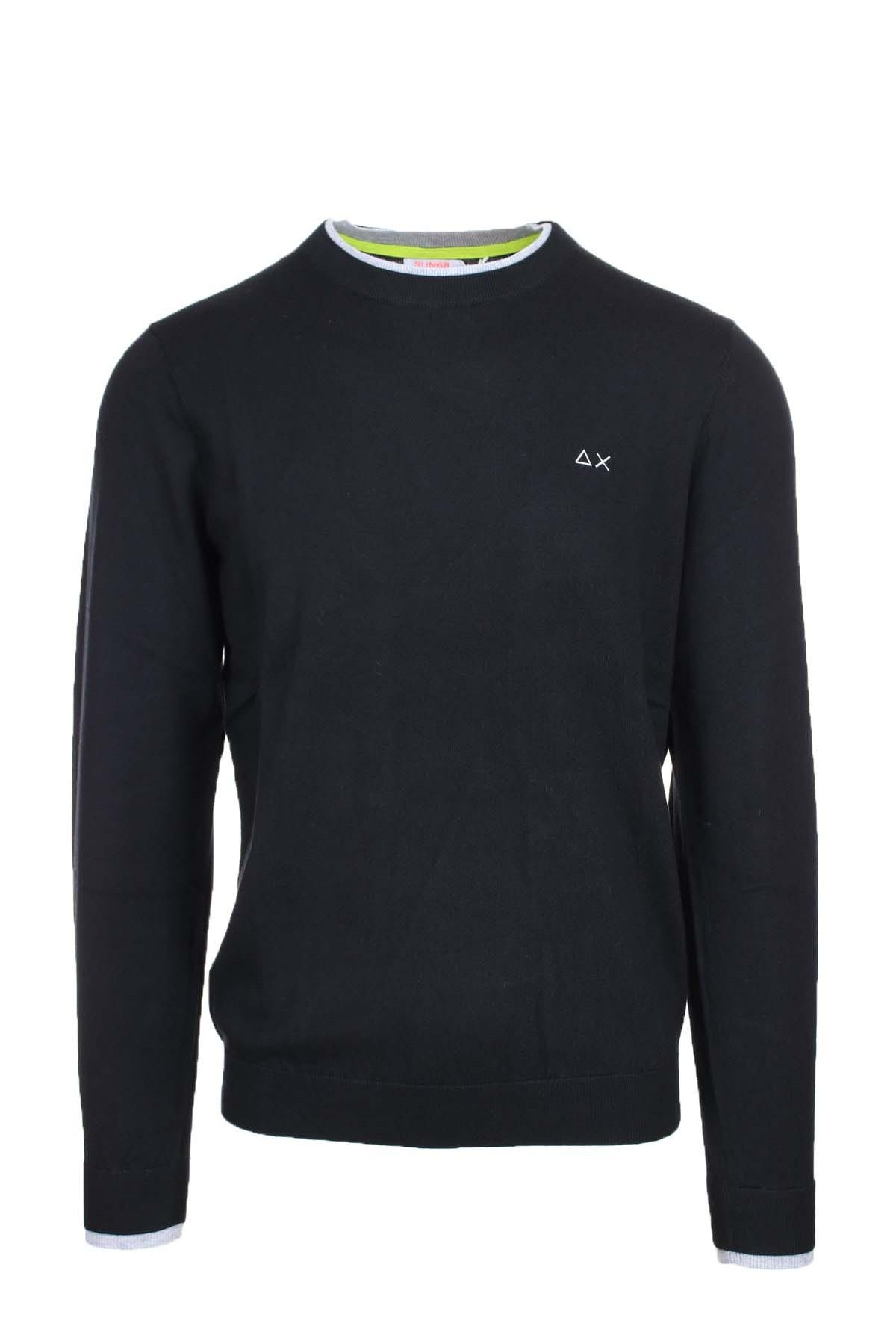 Maglia pullover girocollo lana e cotone