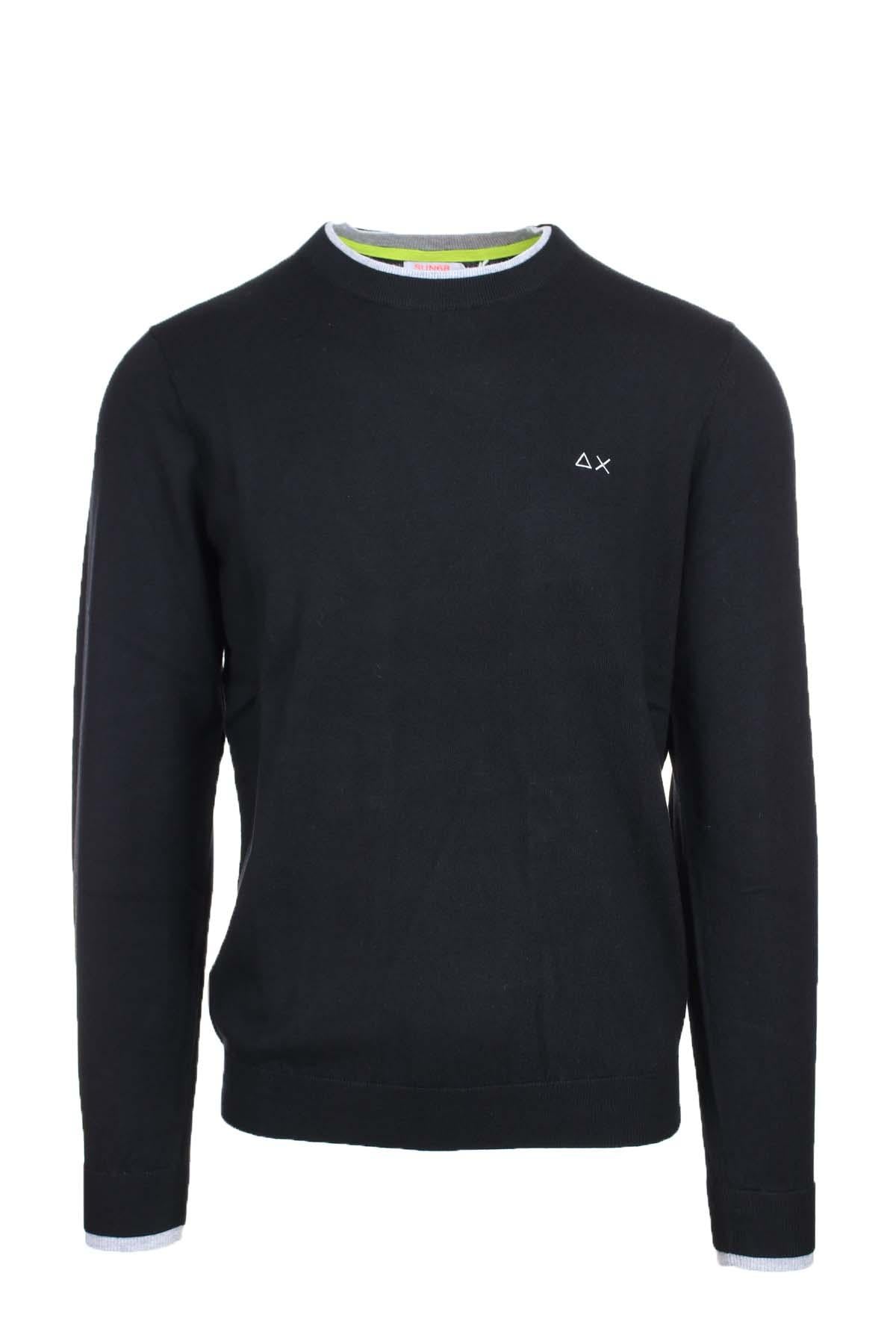 Maglia pullover girocollo lana e cotone