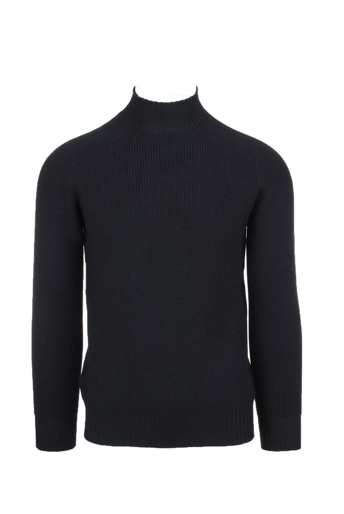 Maglia lupo in lana a coste inglese