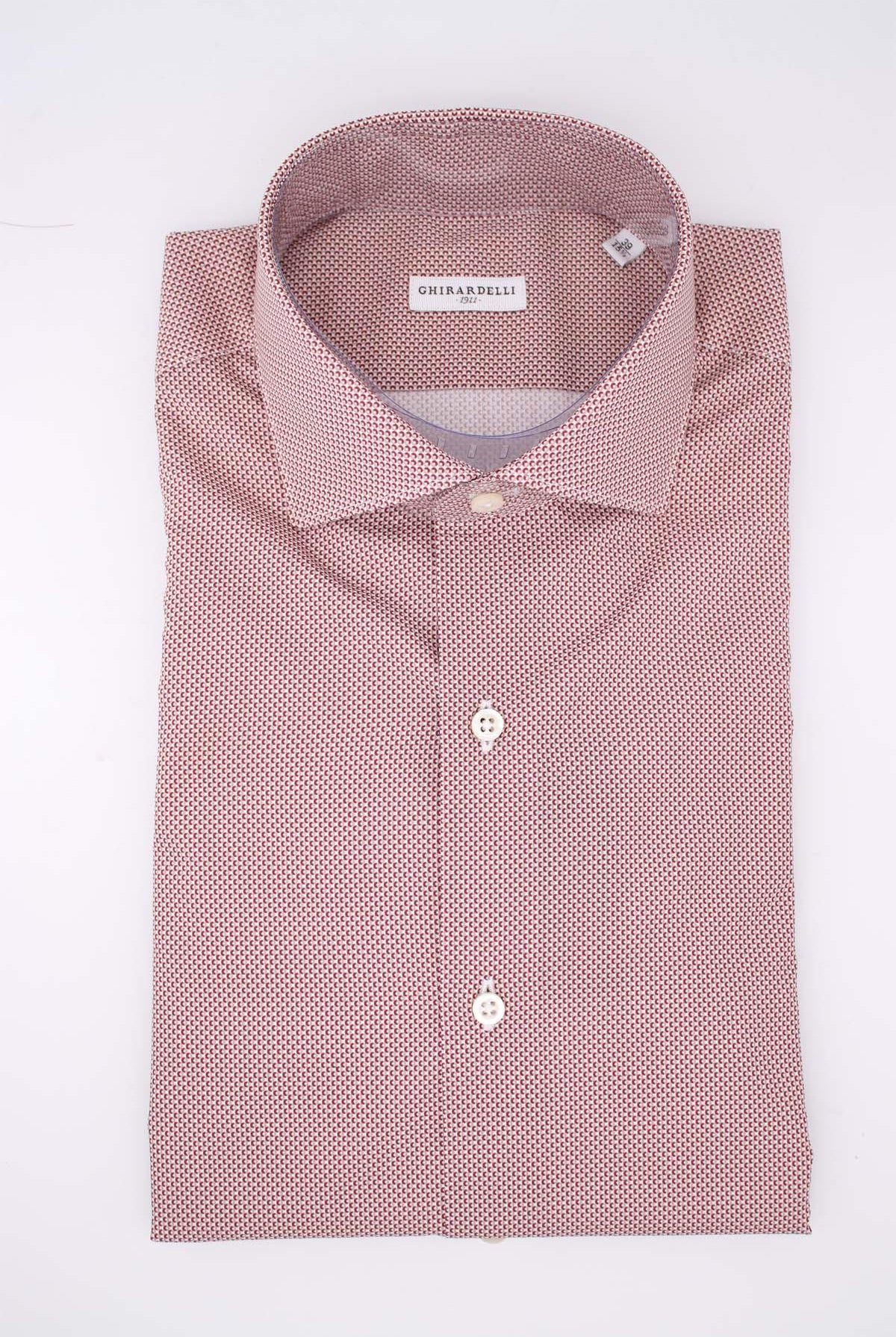 Camicia in cotone microfantasia