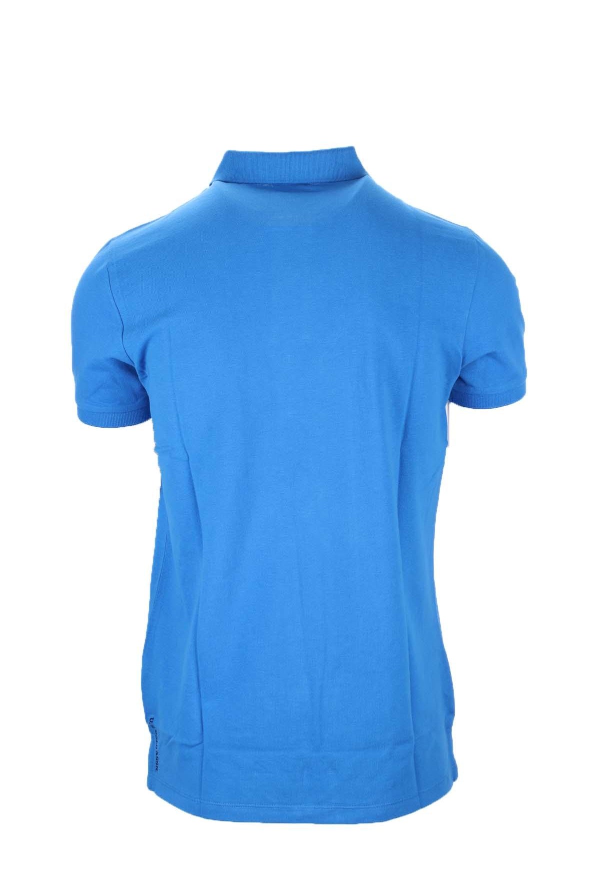 Polo mezza manica tinta unita con logo