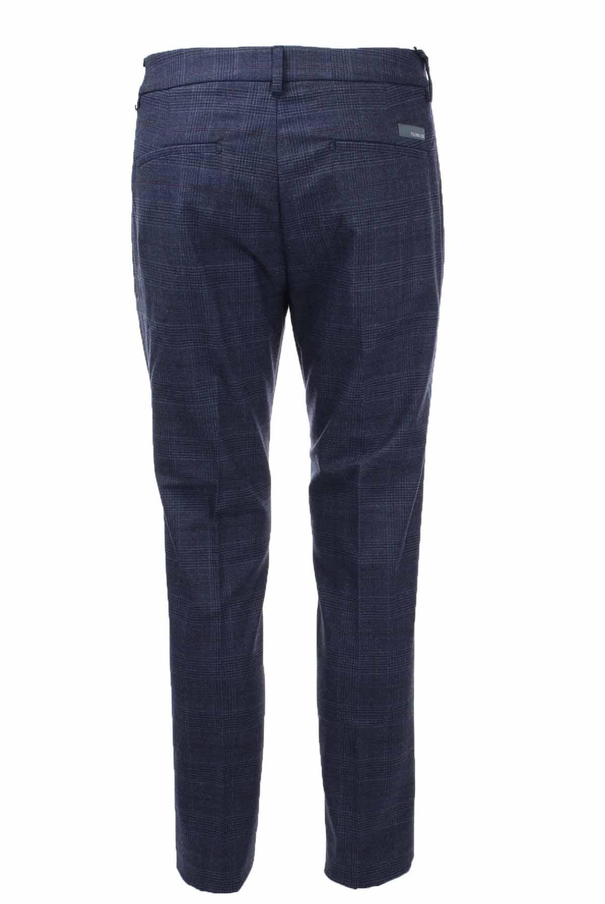 Pantalone chino in lana a quadri