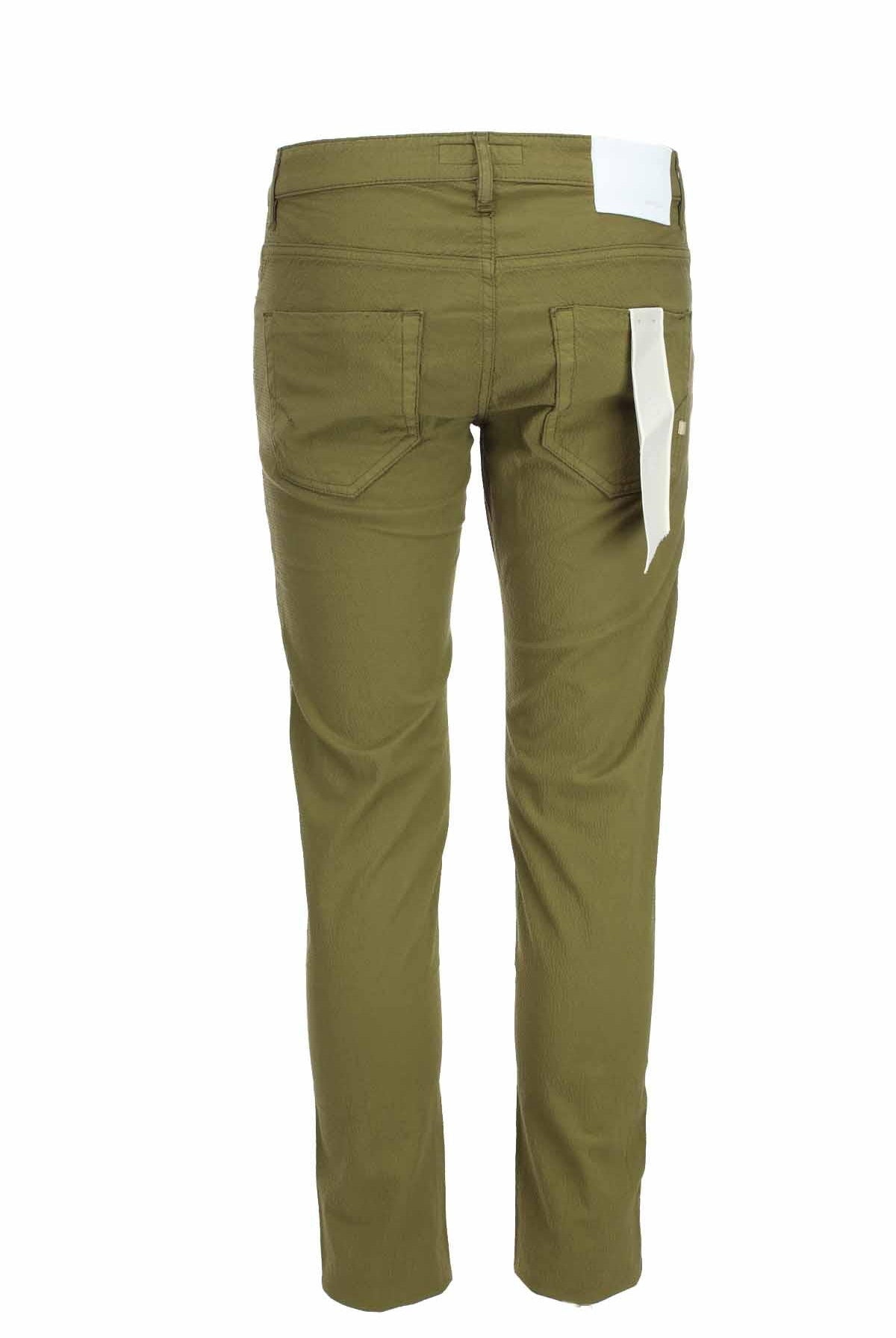 Pantalone cotone e lino elasticizzato 5 tasche