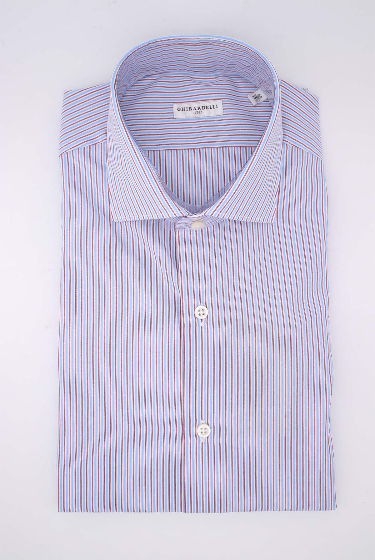 Camicia in cotone a righe multicolor