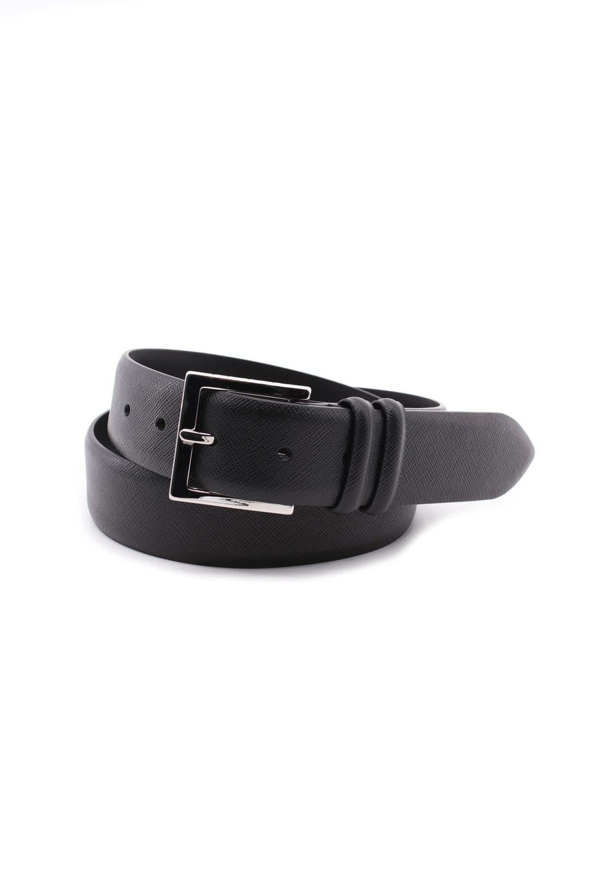 Cintura in pelle saffiano 3,5 cm