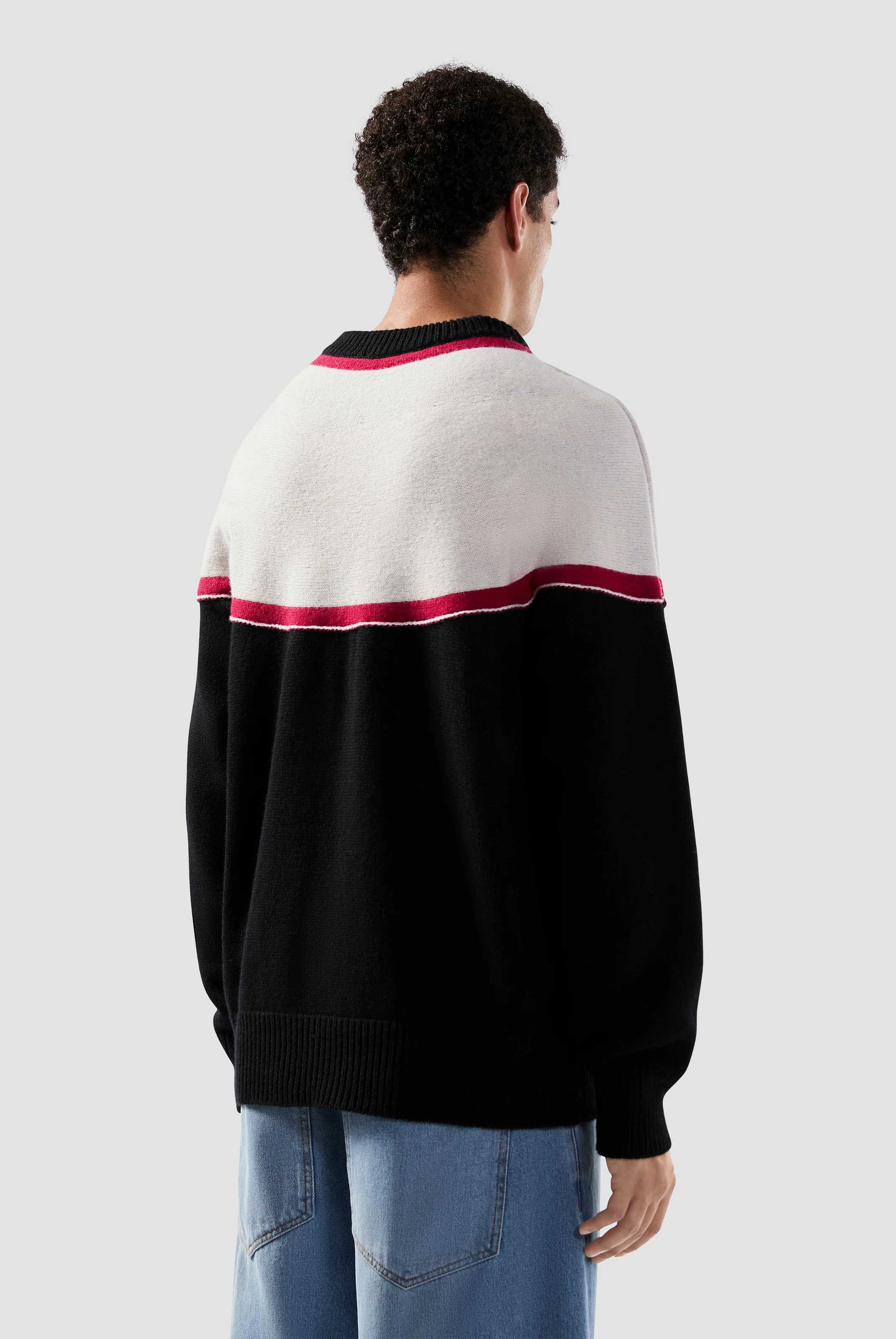 Maglione in lana con maxi logo