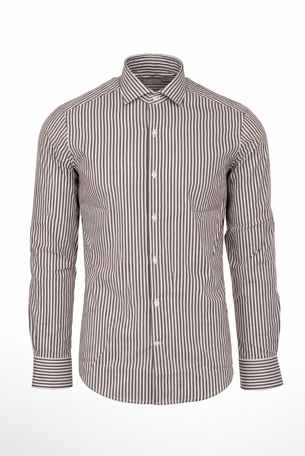 Camicia Uomo a Righe in Cotone Stretch