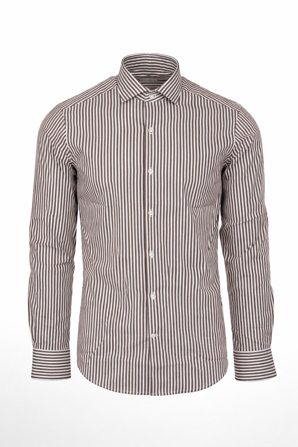 Camicia Uomo a Righe in Cotone Stretch