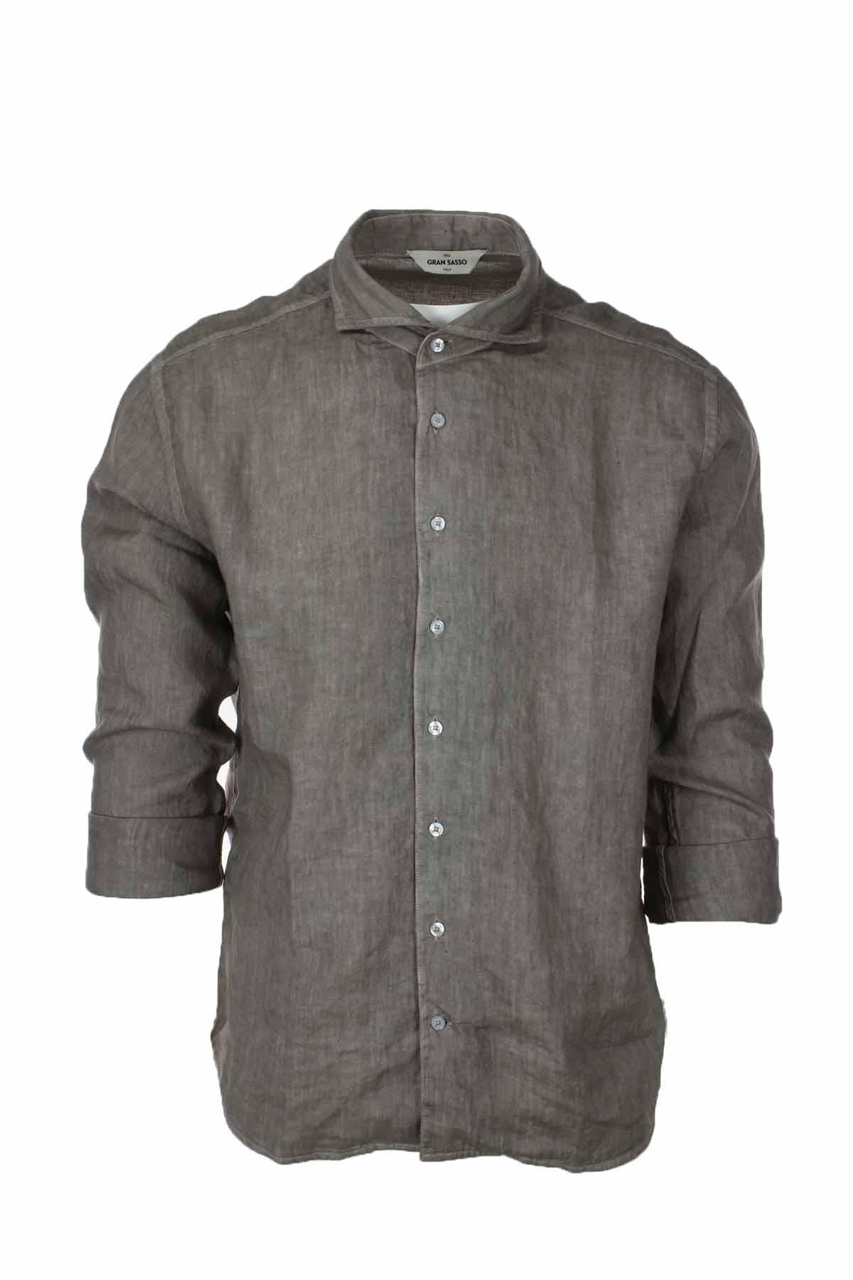 Camicia manica lunga lino lavato