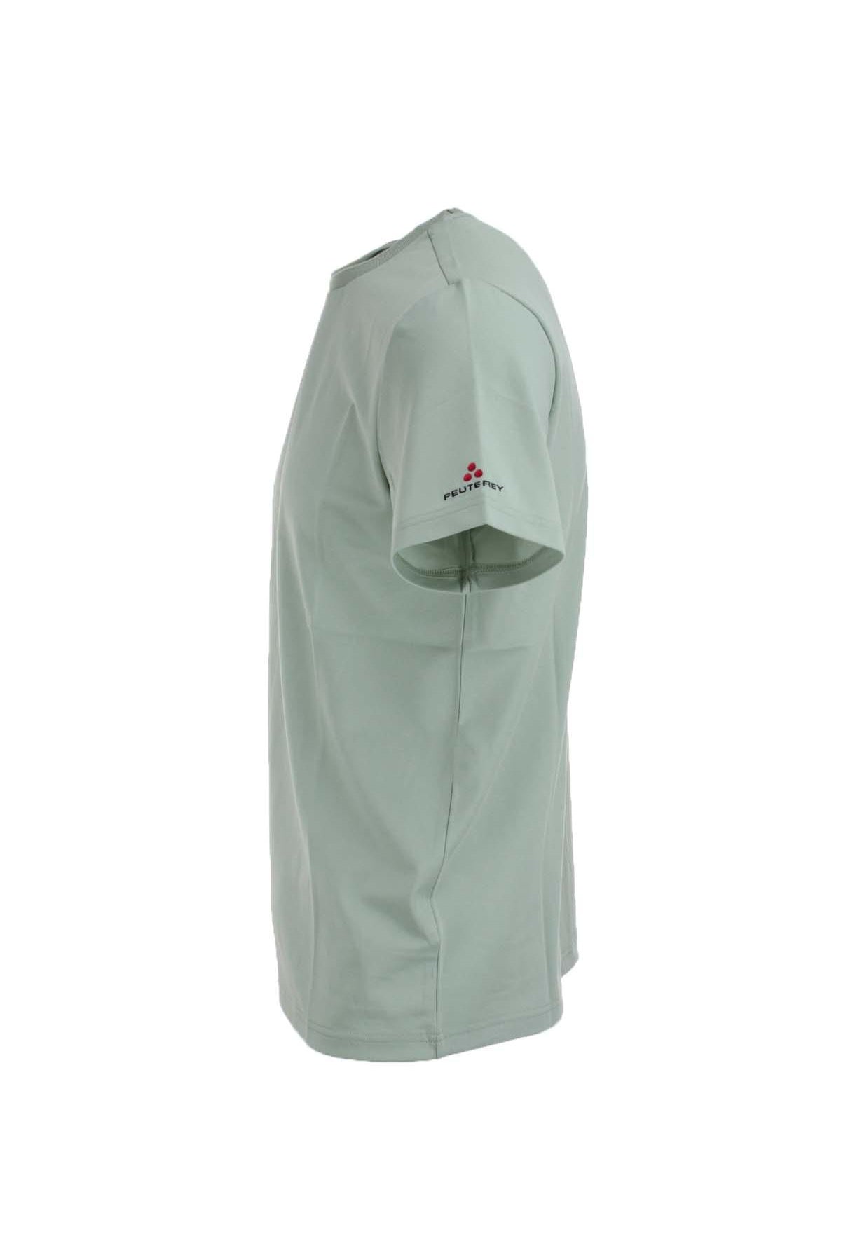 Tshirt in piquet stretch di cotone e seta