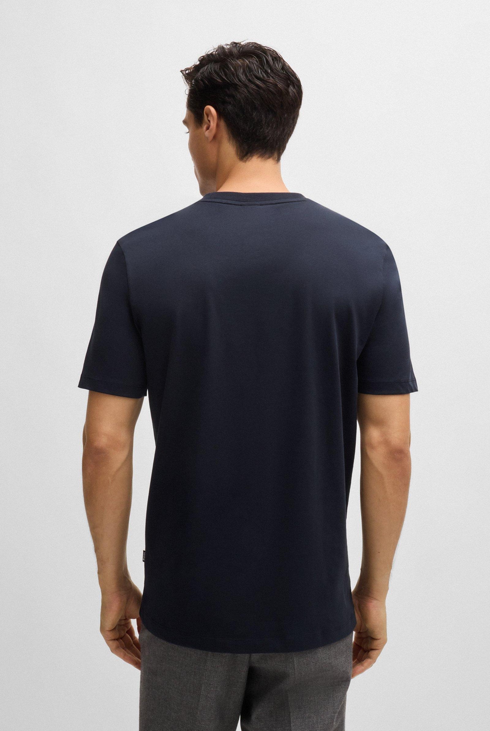 T-shirt mezza manica in cotone con logo Boss