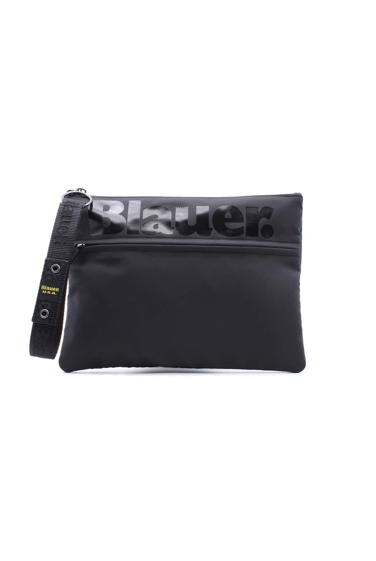 Pochette bustina Uomo Nylon gommato Doppia Zip
