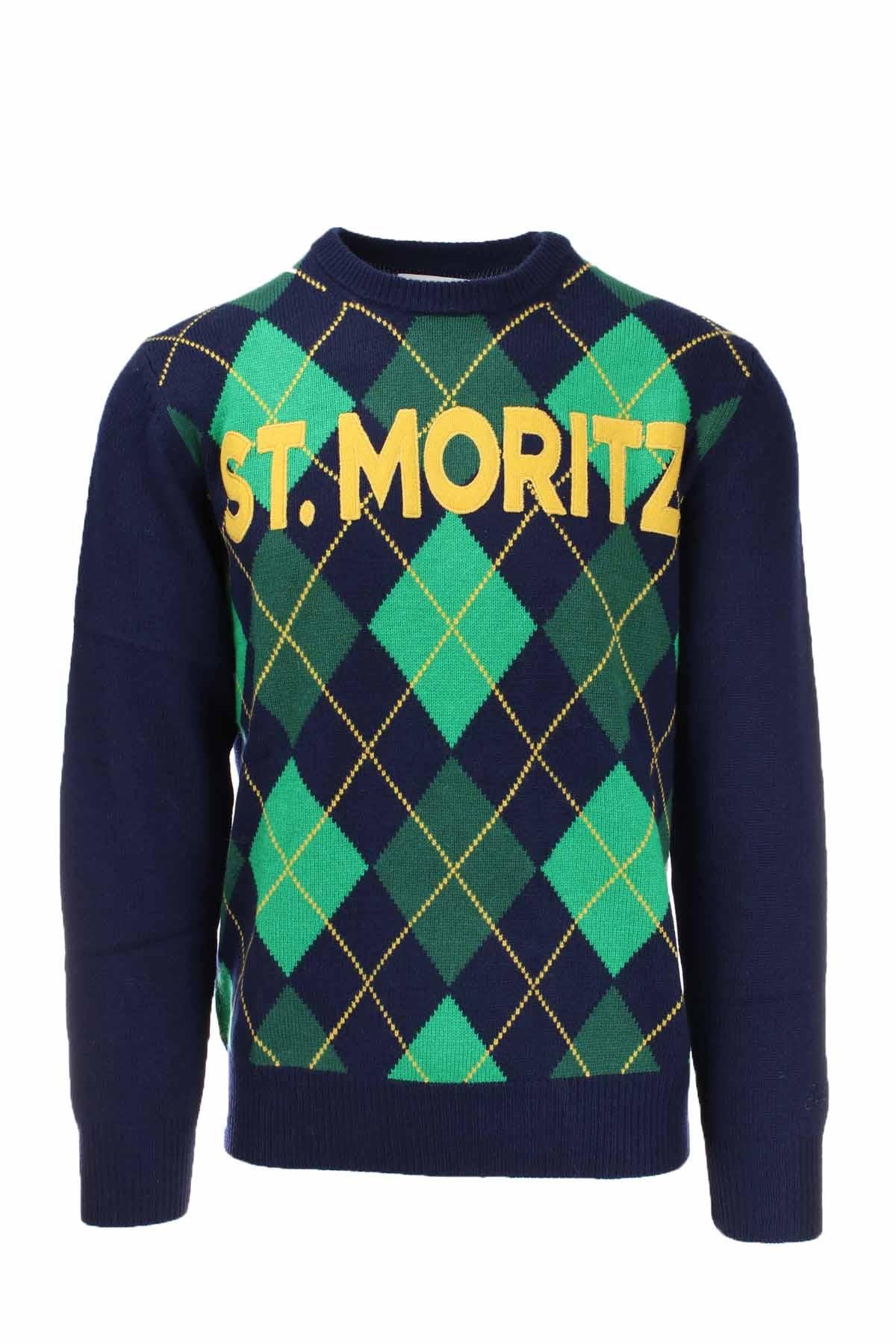 Maglia girocollo rombi ST. Moritz