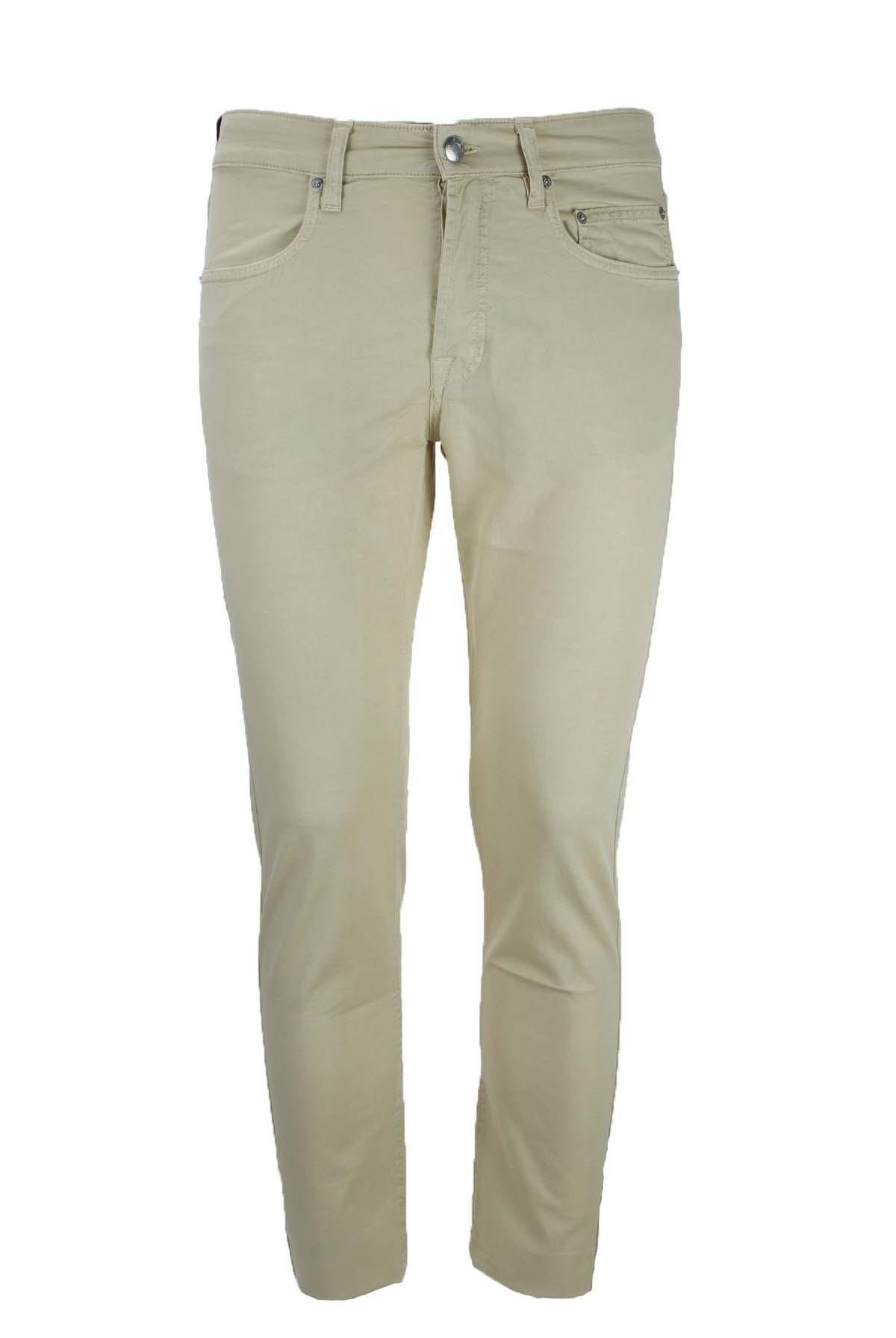 Pantalone 5 tasche in cotone lino