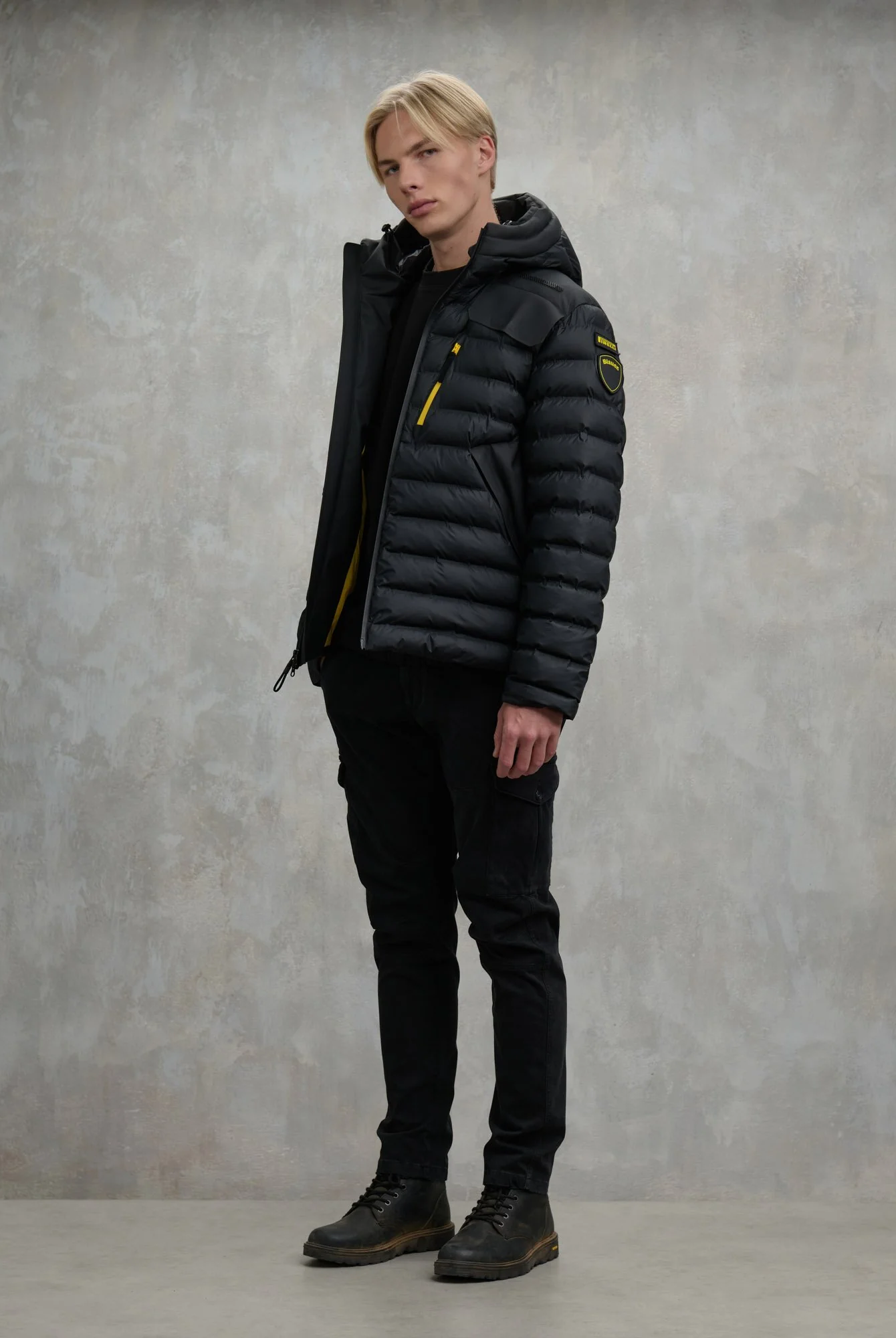 Piumino con cappuccio BLAUER X PIRELLI