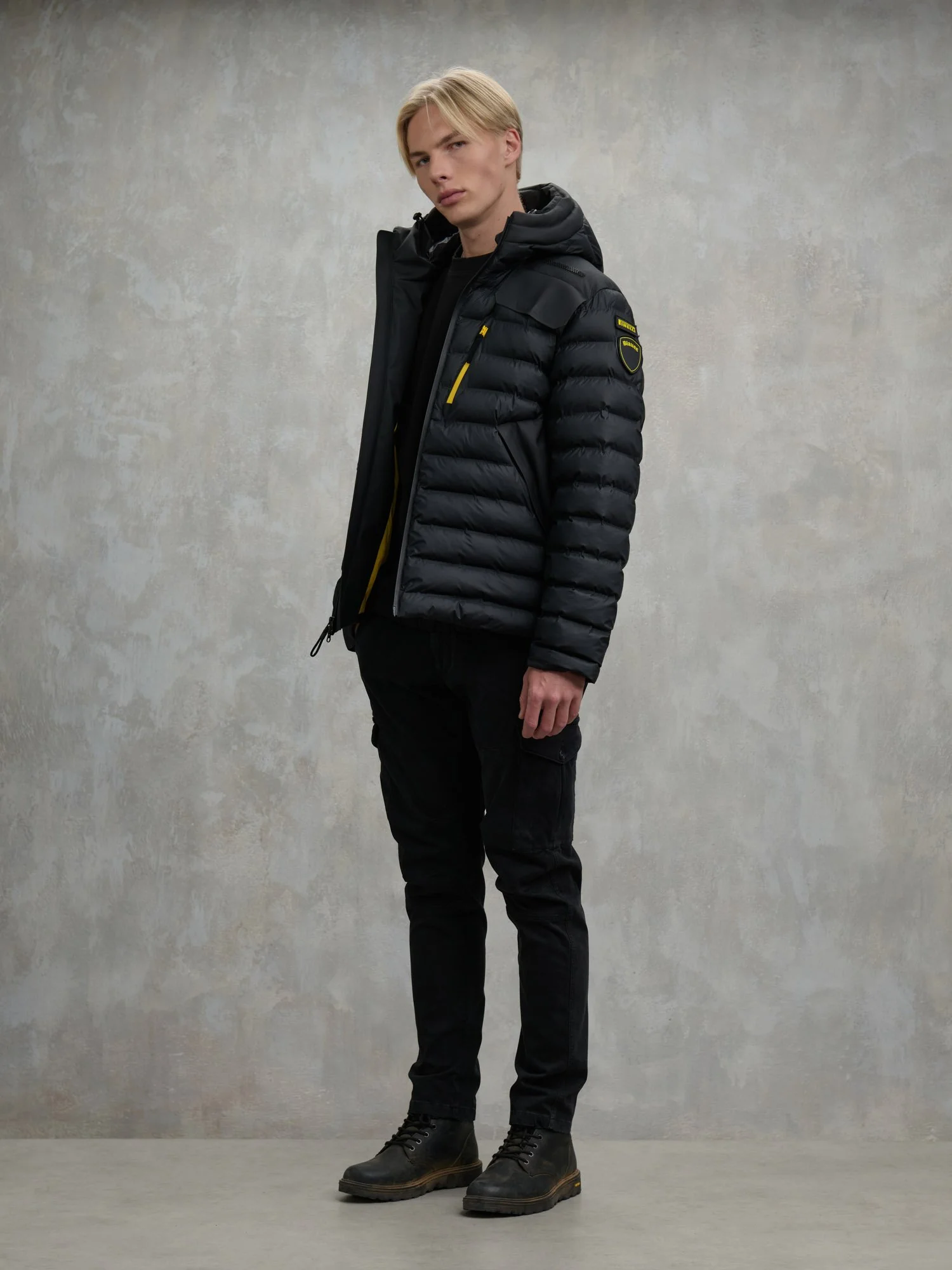 Piumino con cappuccio BLAUER X PIRELLI