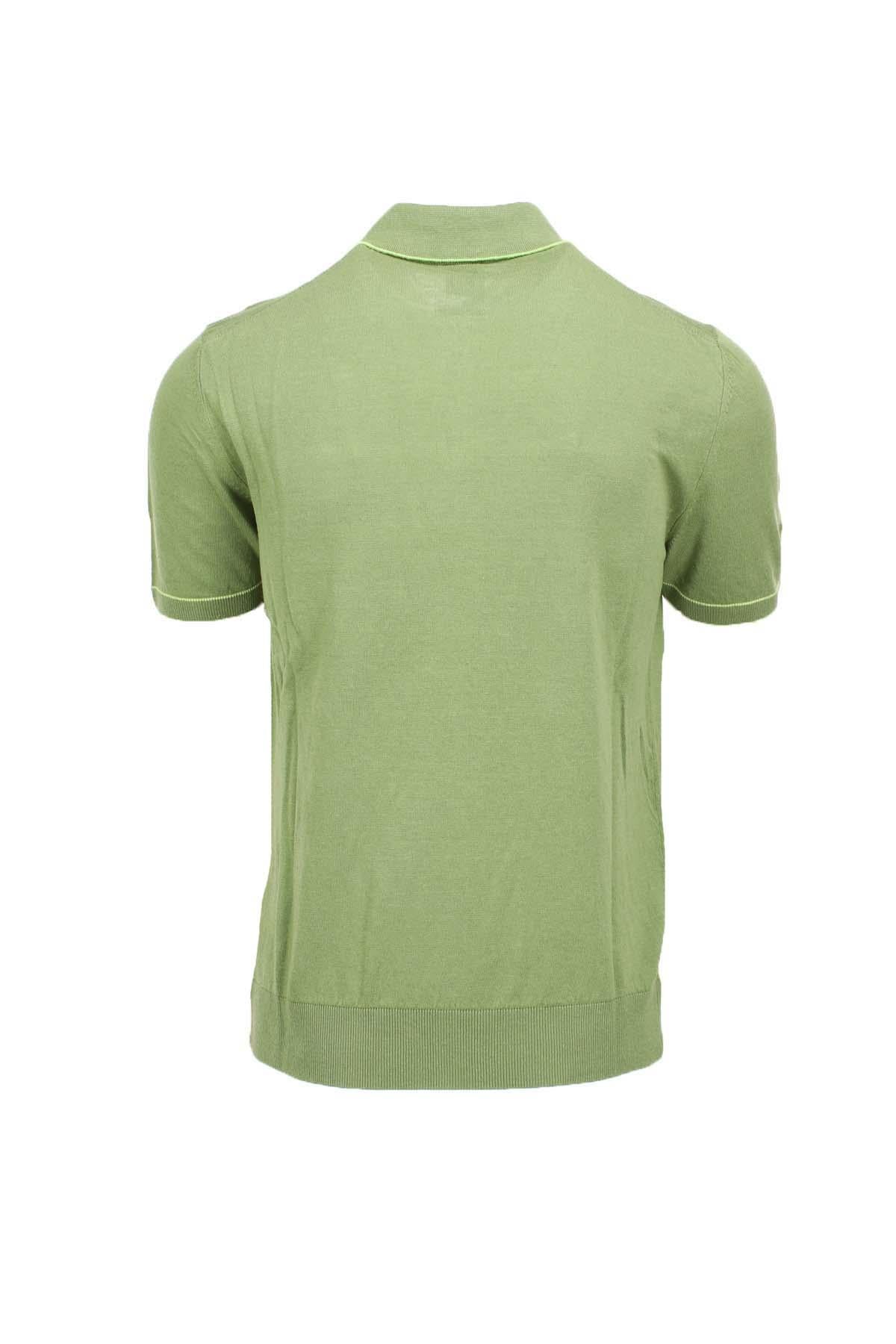 Polo zip mezza manica in filo