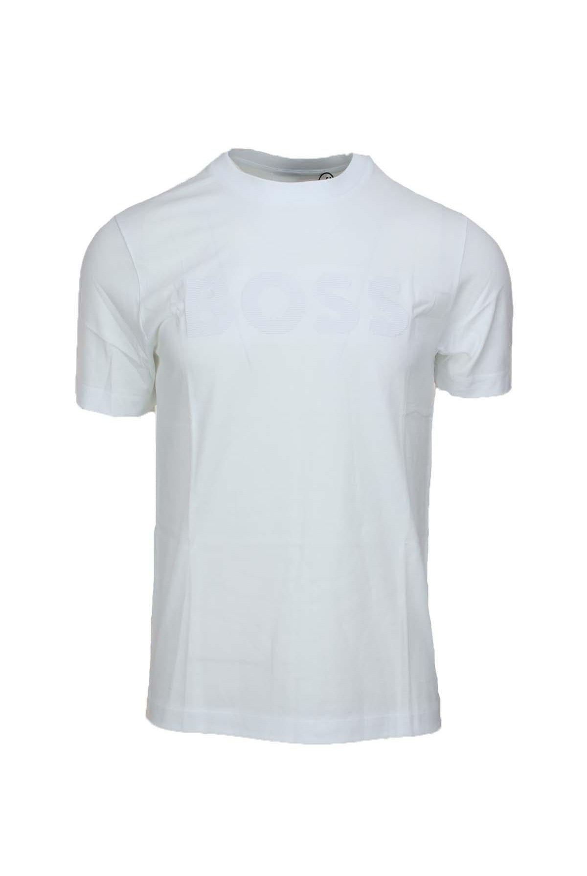 Tshirt mezza manica con maxi logo in tinta