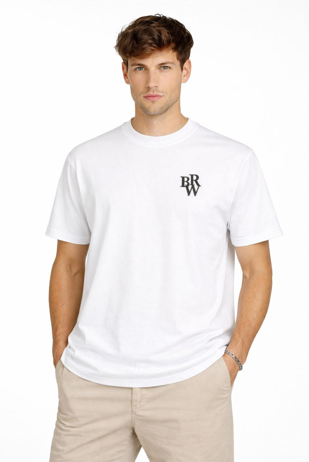 Barrow T-Shirt Uomo BRW Logo Spinato