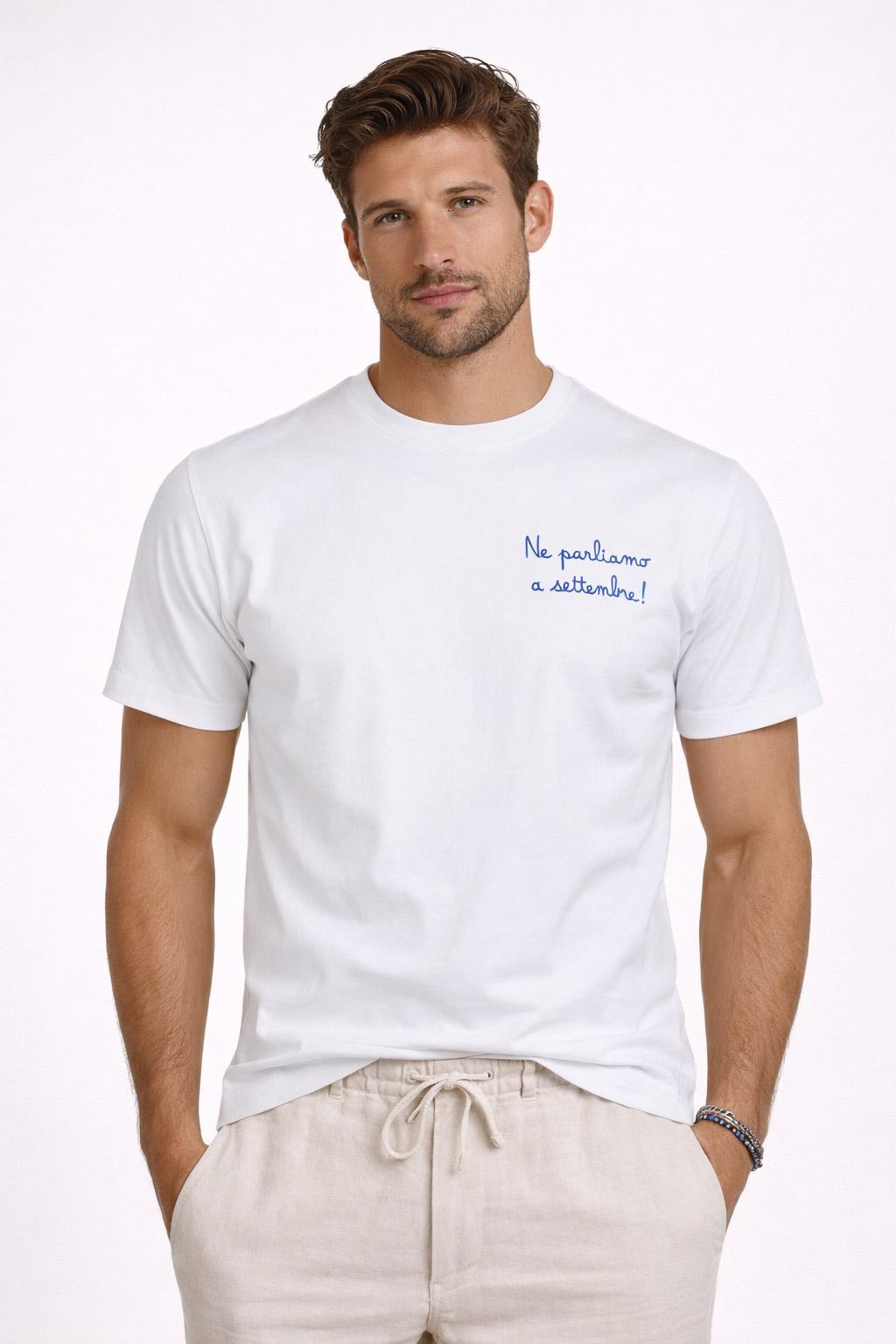 T-Shirt Uomo Cotone Stampa Ne Parliamo a Settembre