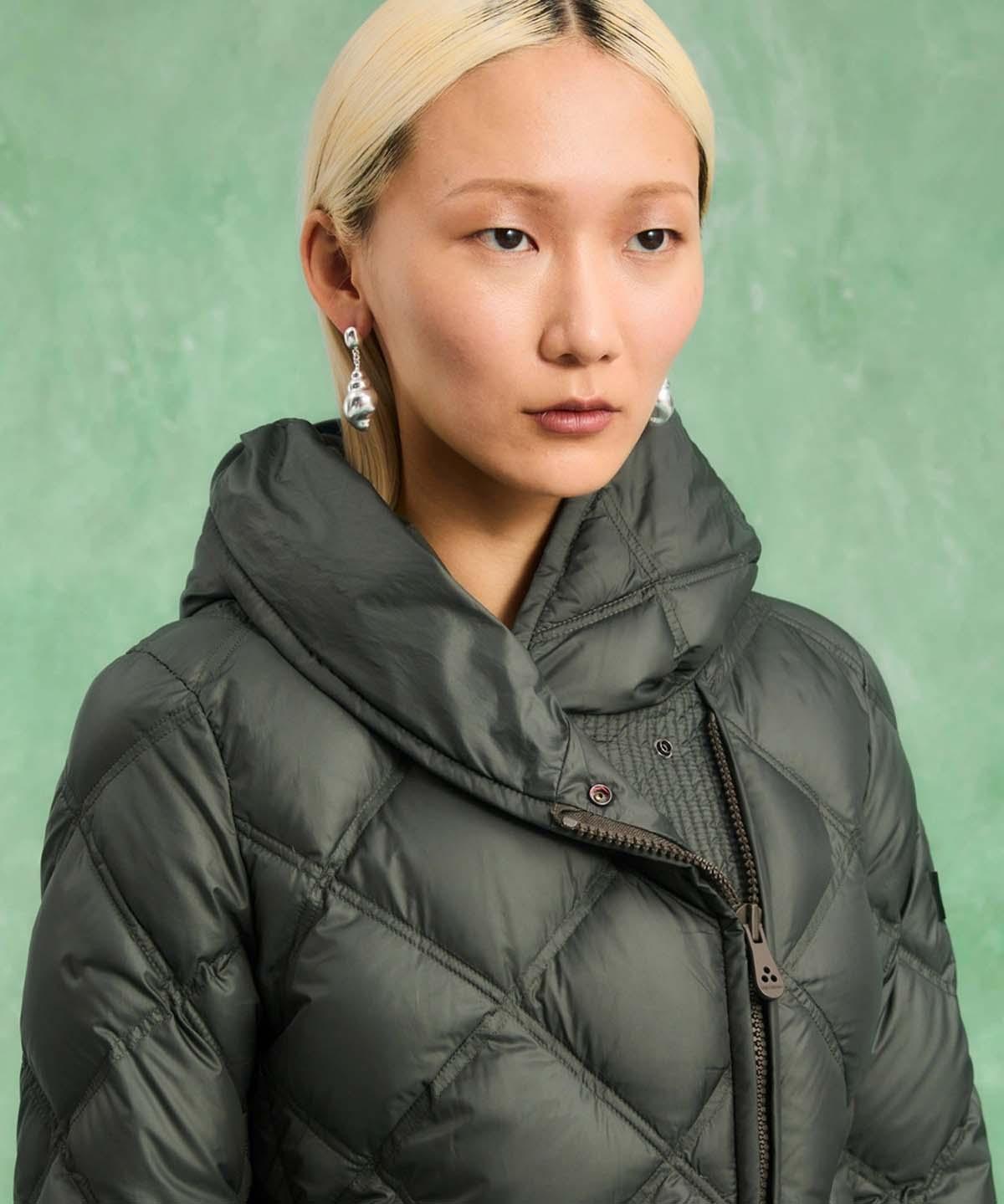 Piumino lungo donna con trapunta a rombi Peuterey Proxie