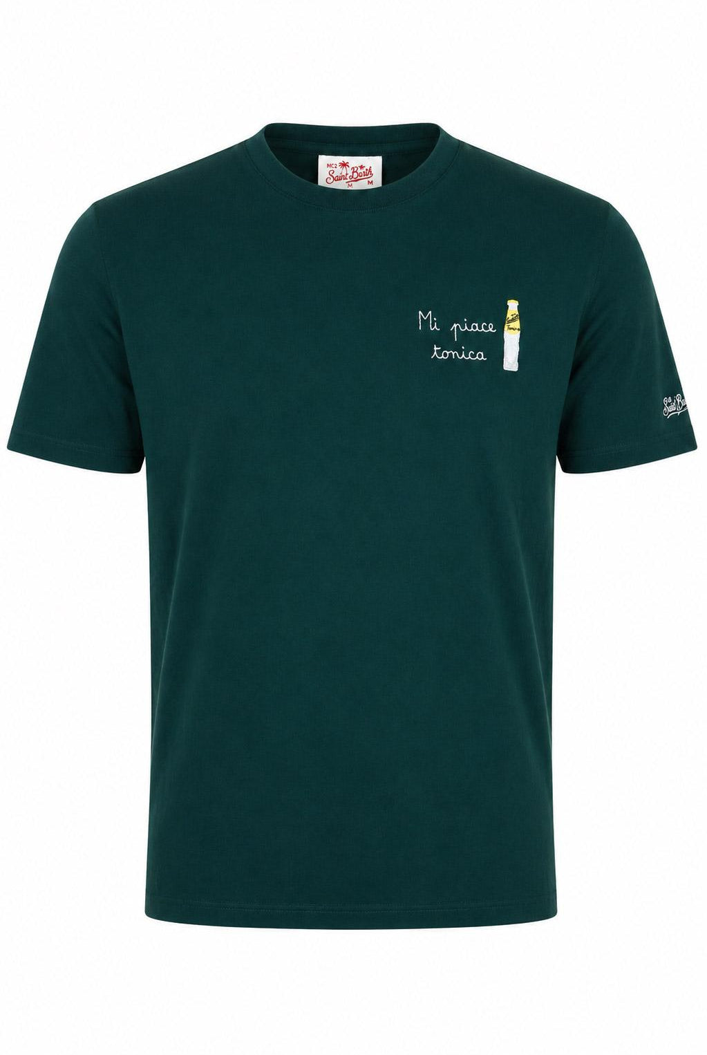 Tshirt Uomo in Cotone con Ricamo Mi Piace Tonica