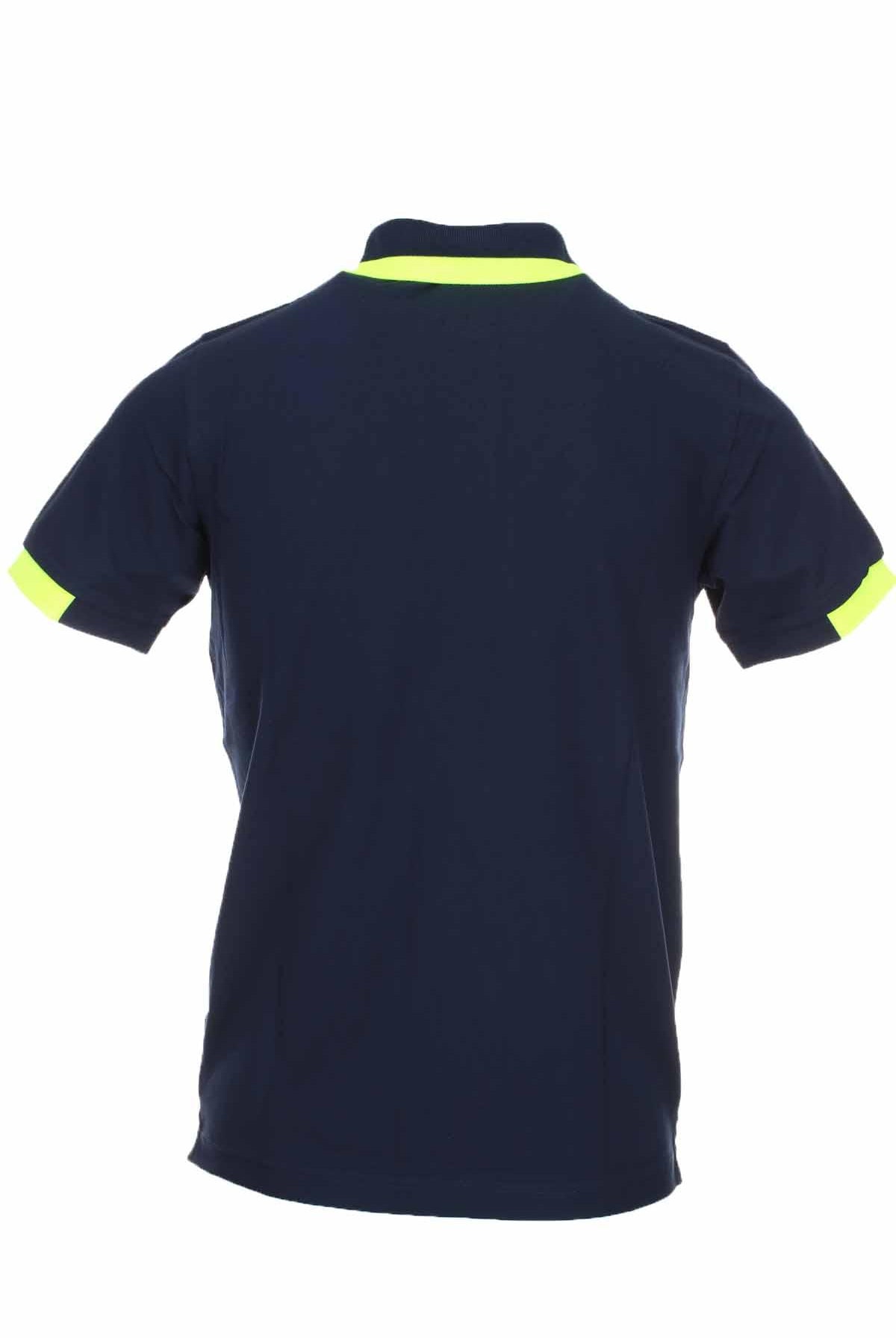 Polo mezza manica piquet bordi fluo