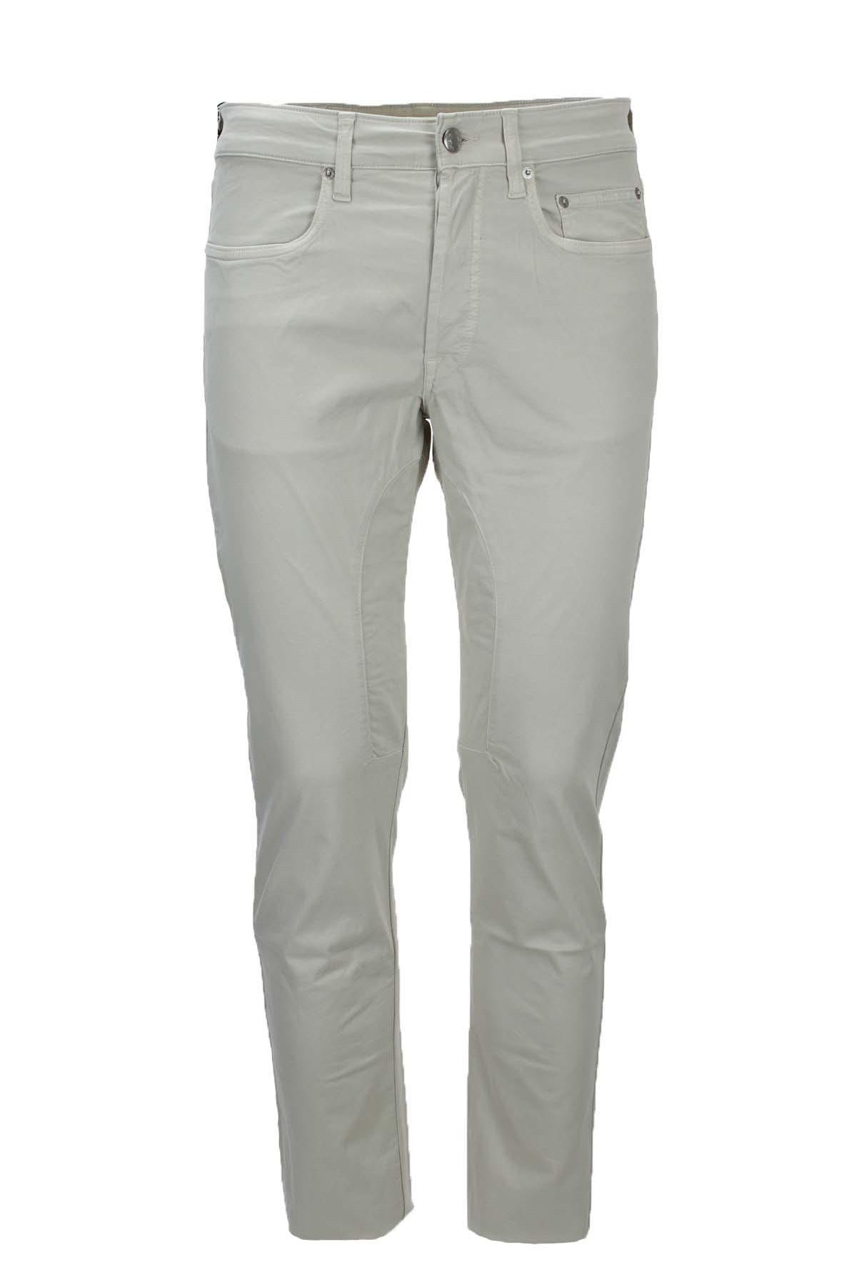 Pantalone in cotone 5 tasche con toppe