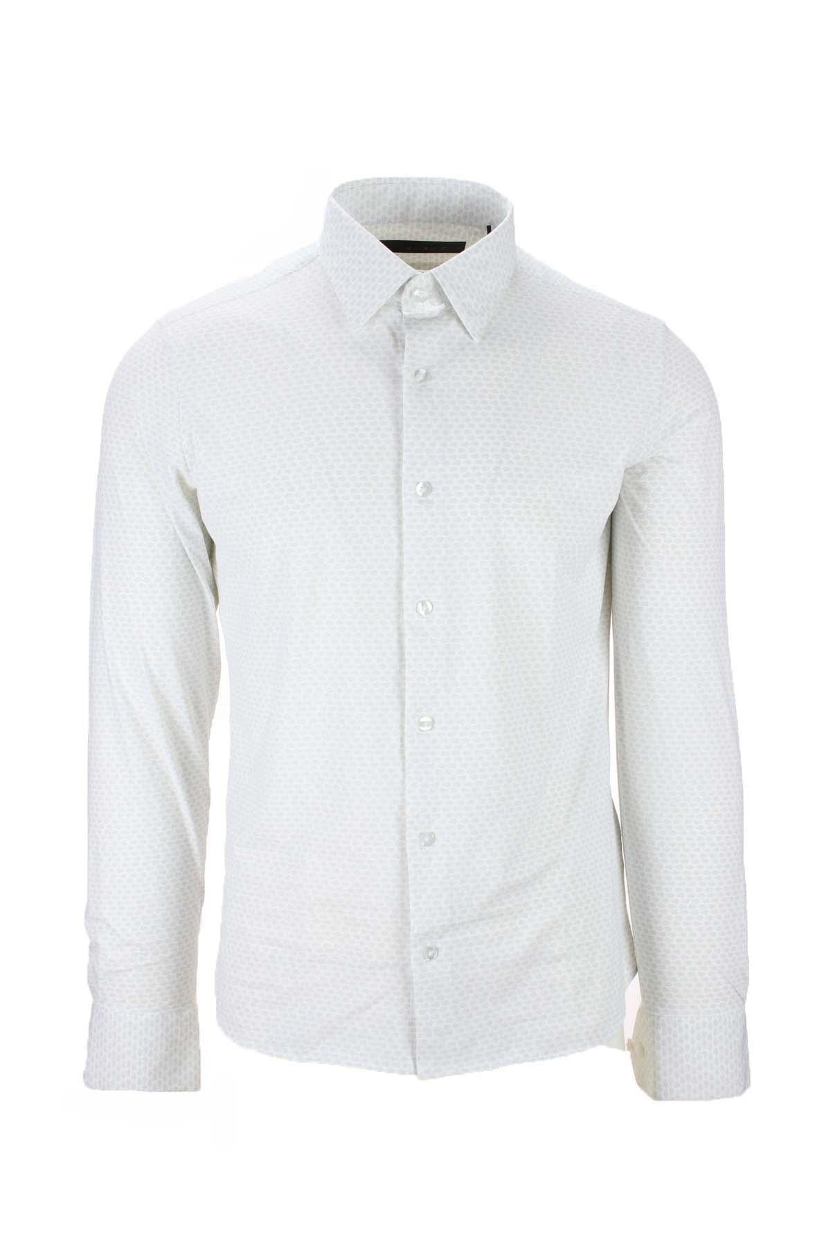 Camicia in tessuto tecnico micro fantasia