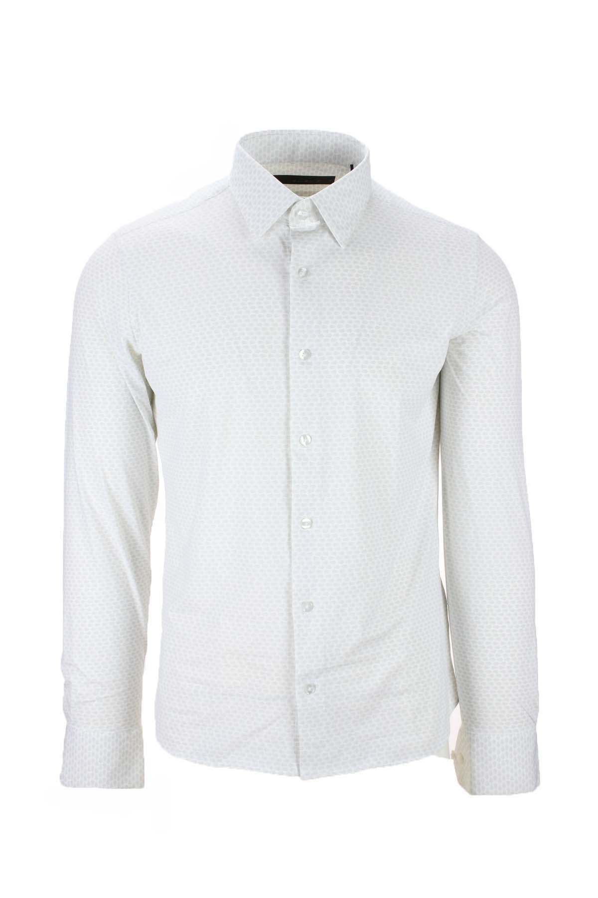 Camicia in tessuto tecnico micro fantasia