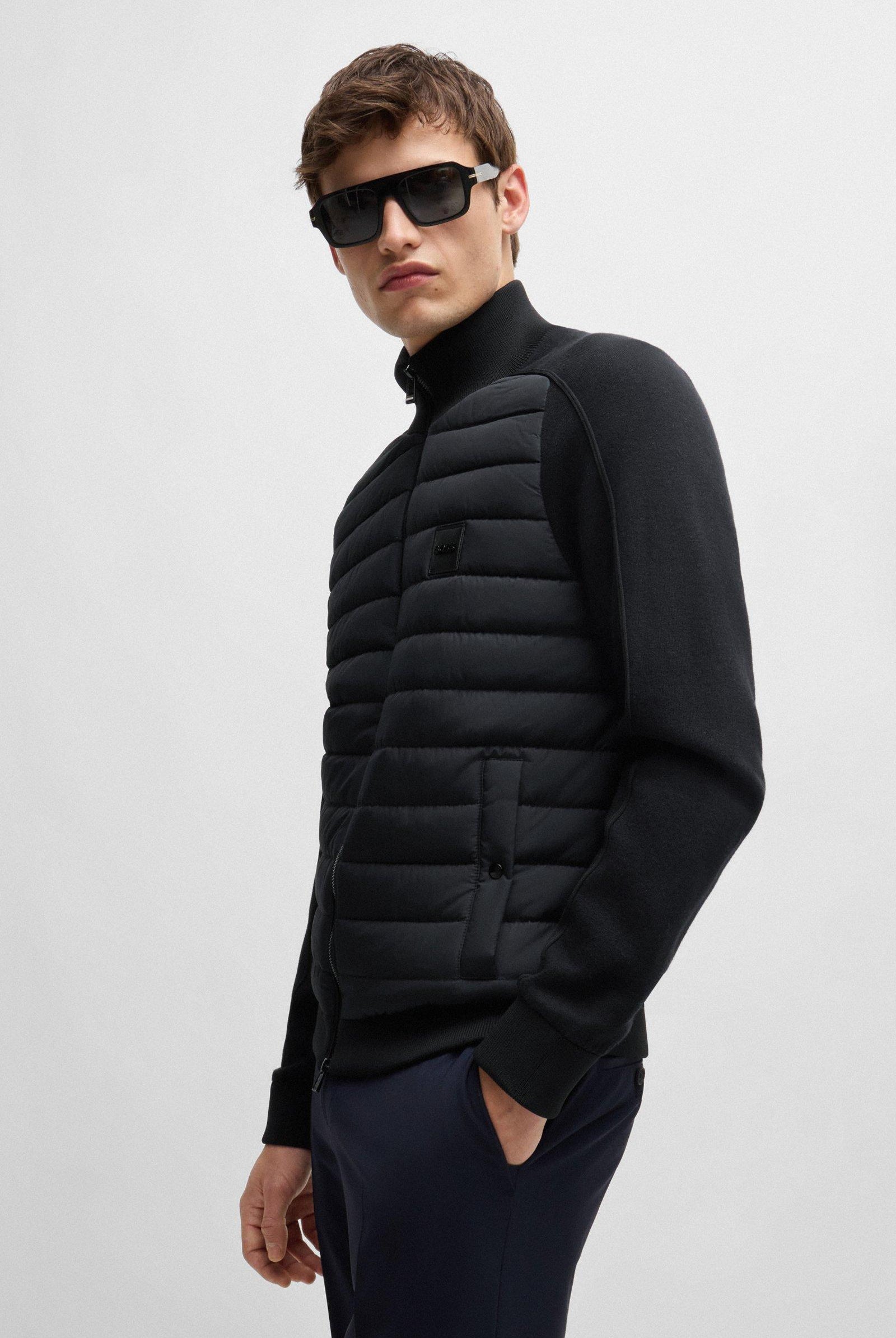 Giubbotto bitessuto con trapunta orizzontale