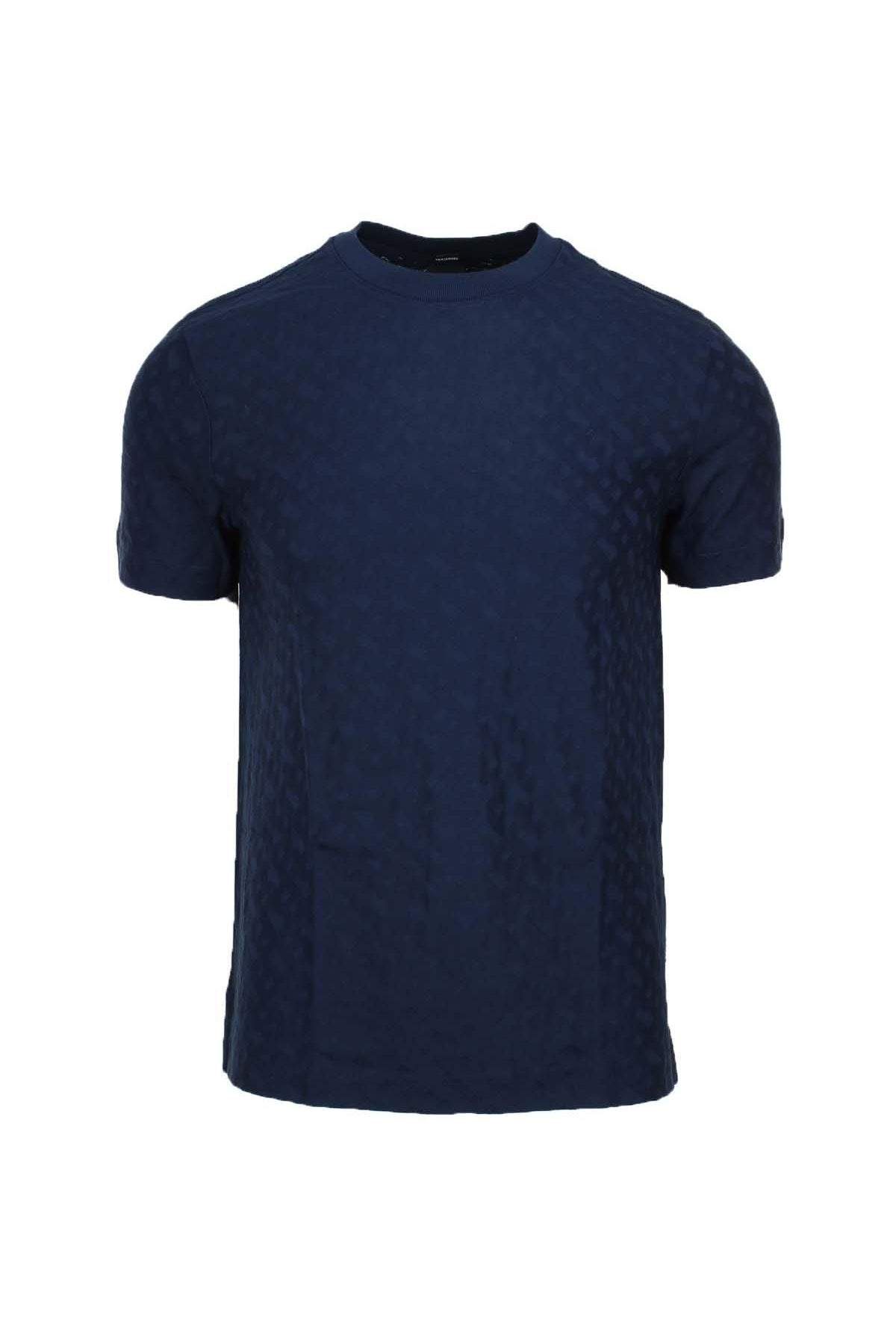 Tshirt mezza manica in cotone con monogrammi Boss