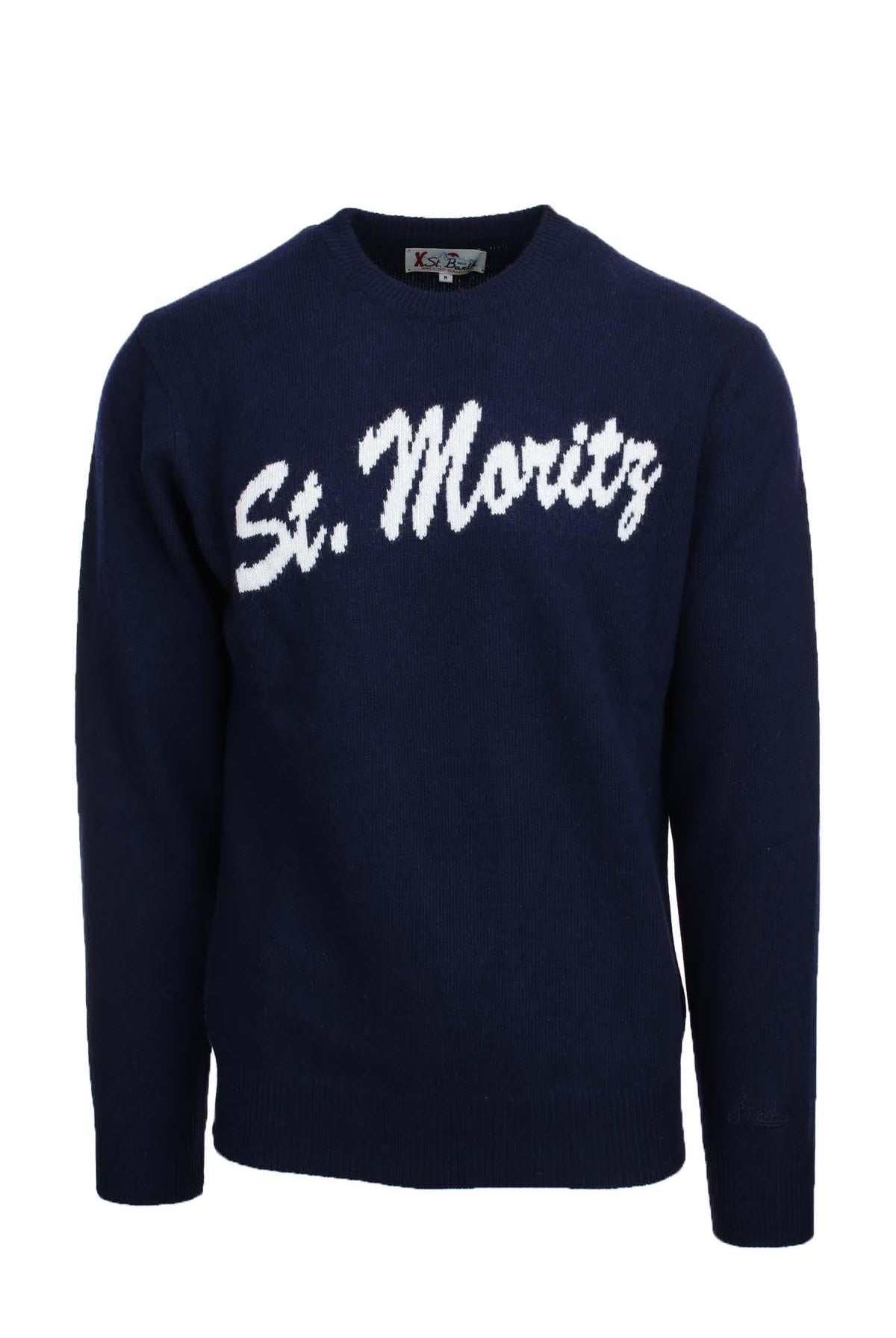 Maglia girocollo in lana cachemire St. Moritz