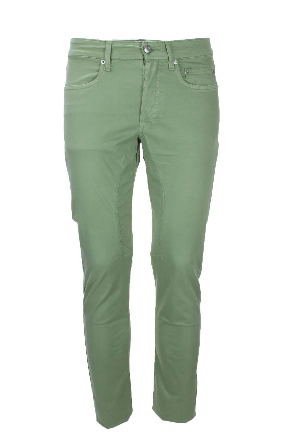 Pantalone in cotone 5 tasche con toppe