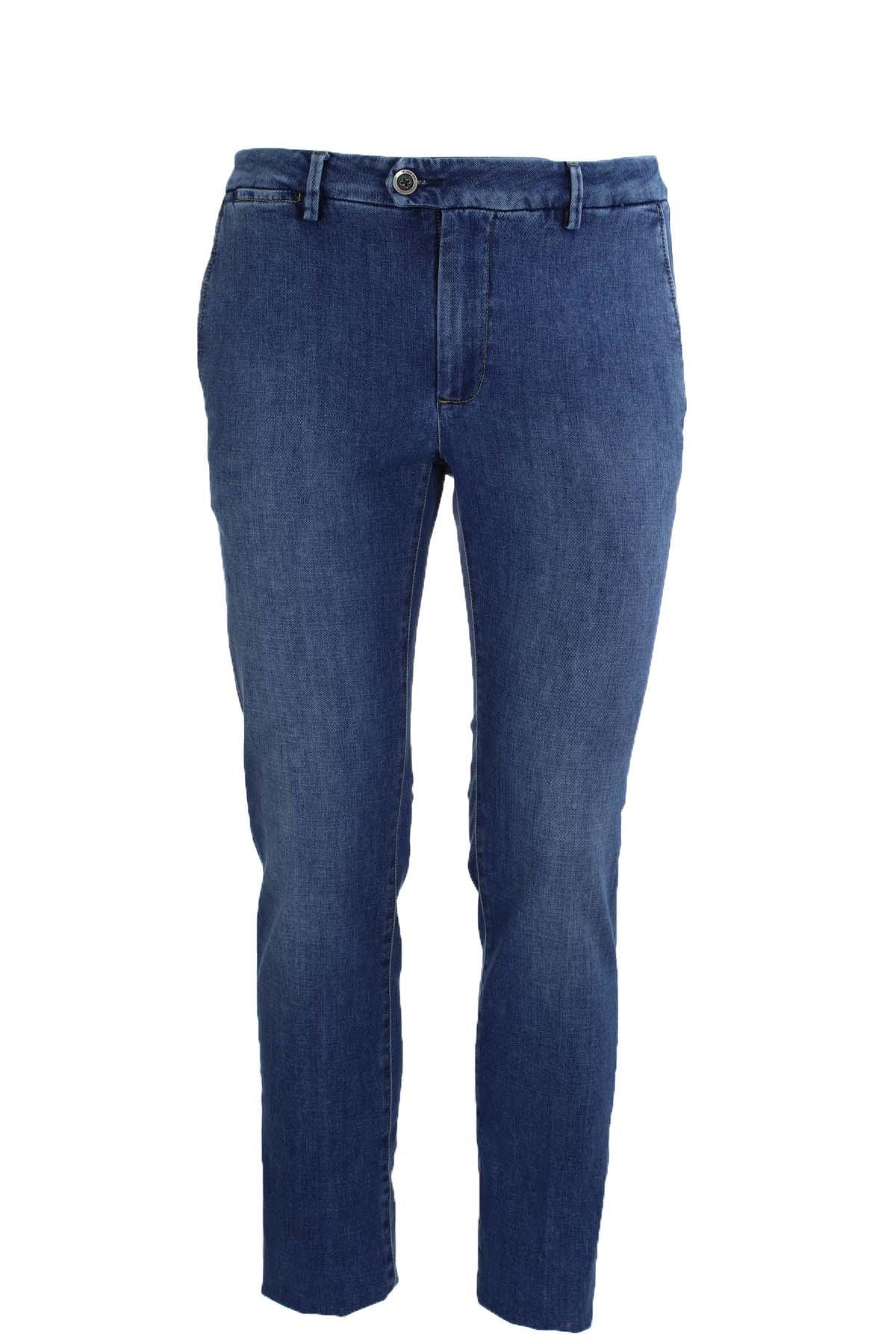 Pantalone chino tasche america in denim