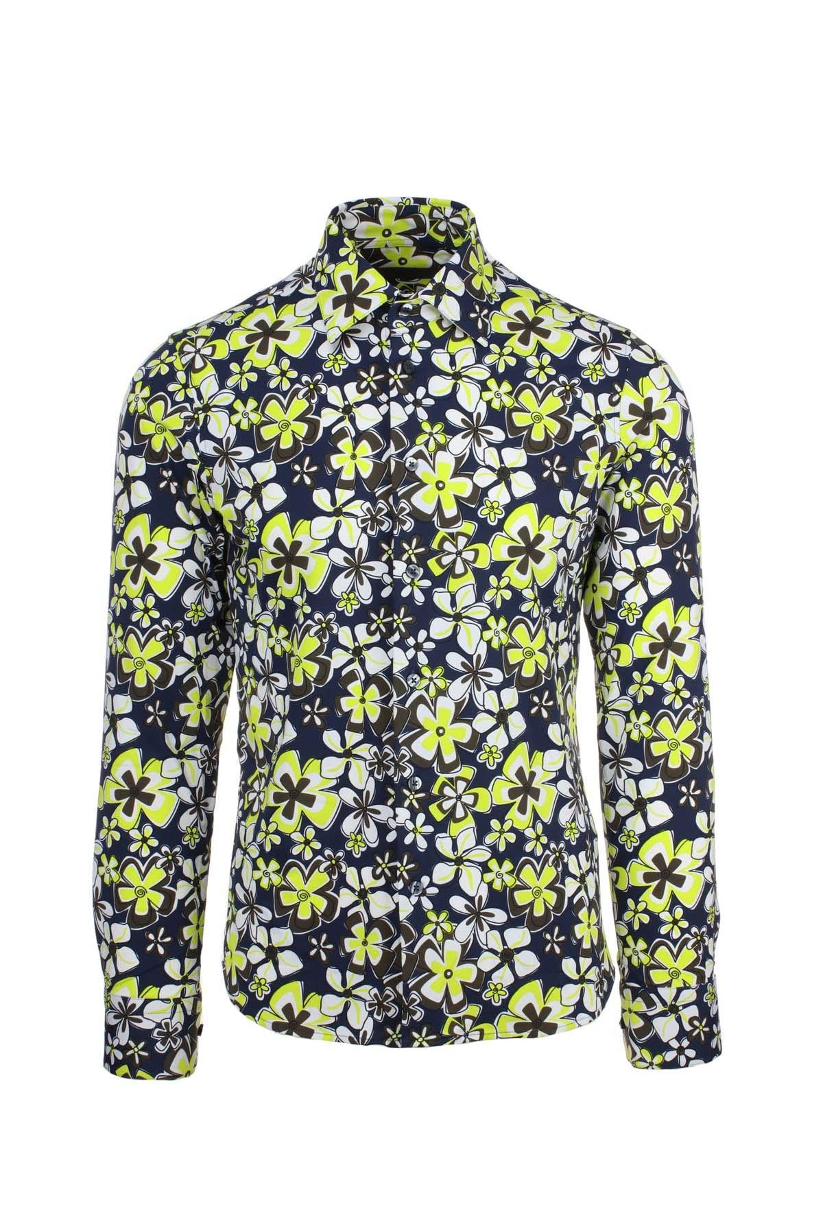 Camicia in tessuto tecnico fantasia