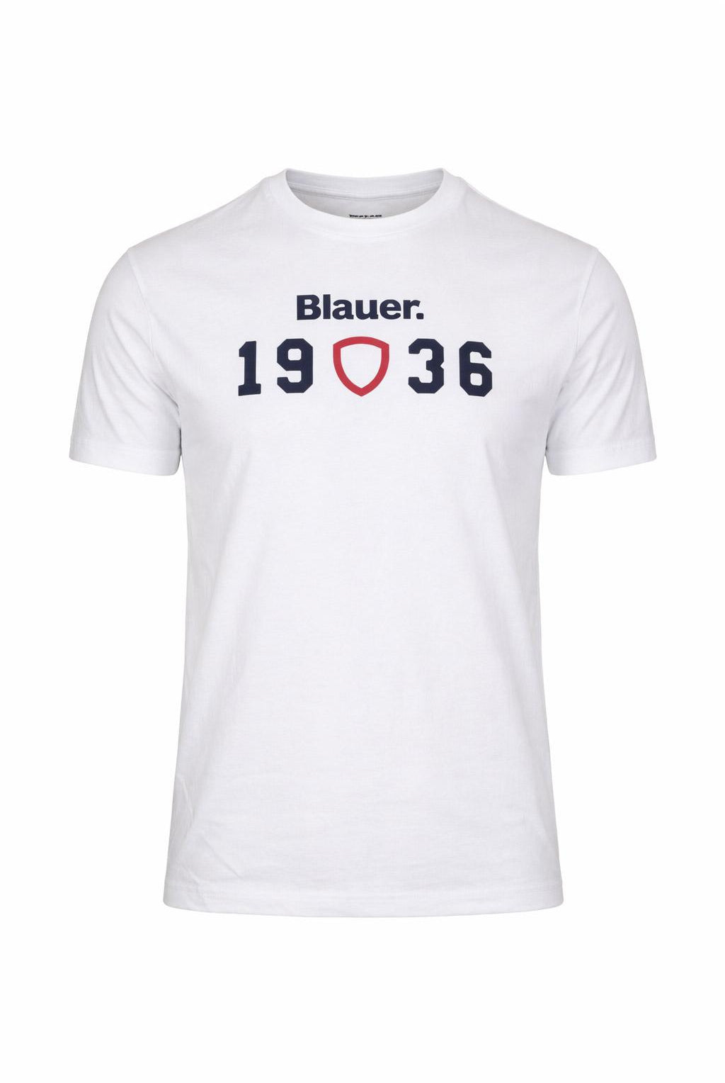 Tshirt Uomo in Cotone con Stampa Blauer 1936 CHAMBERLAN