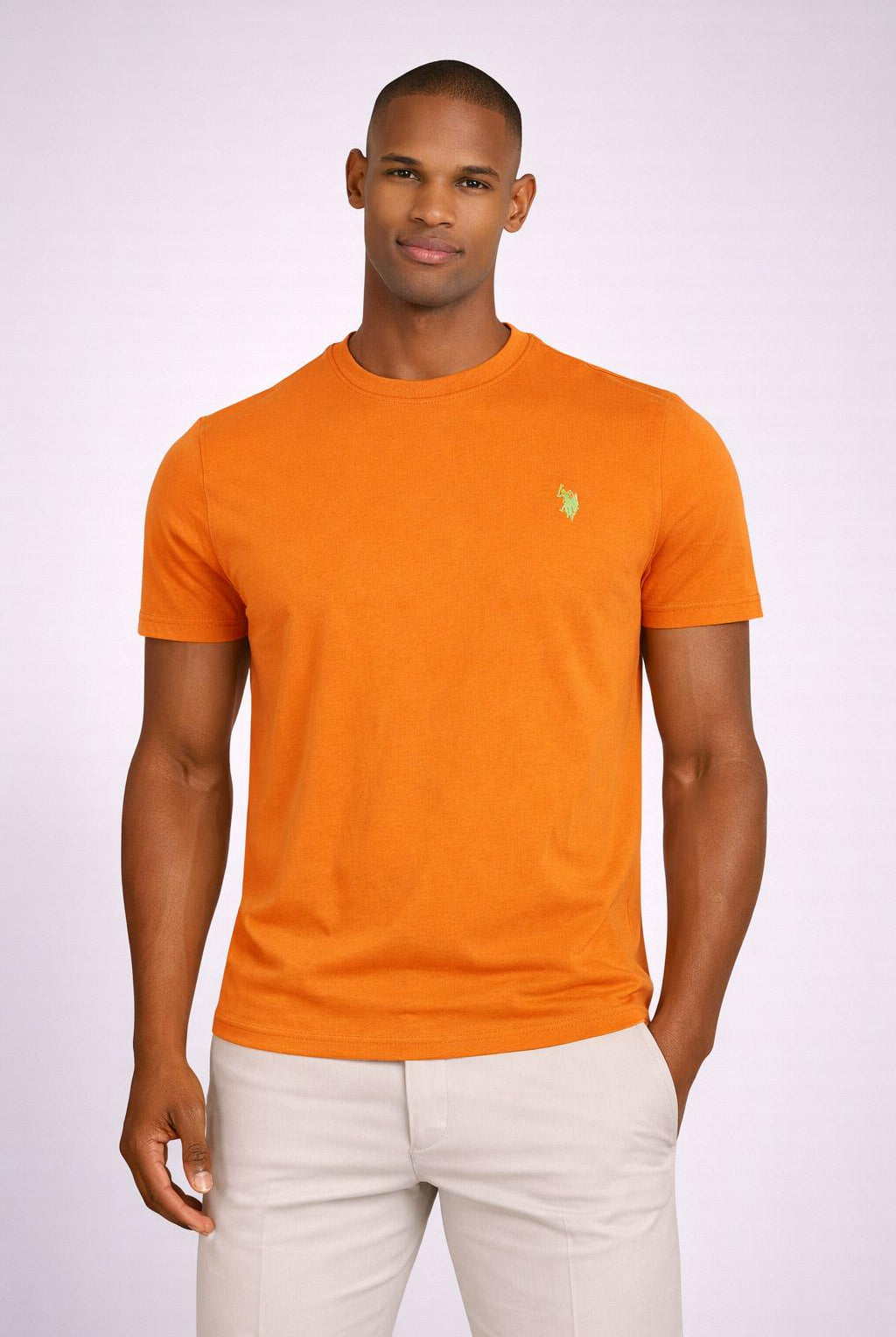 T-Shirt Uomo Cotone con logo ricamato