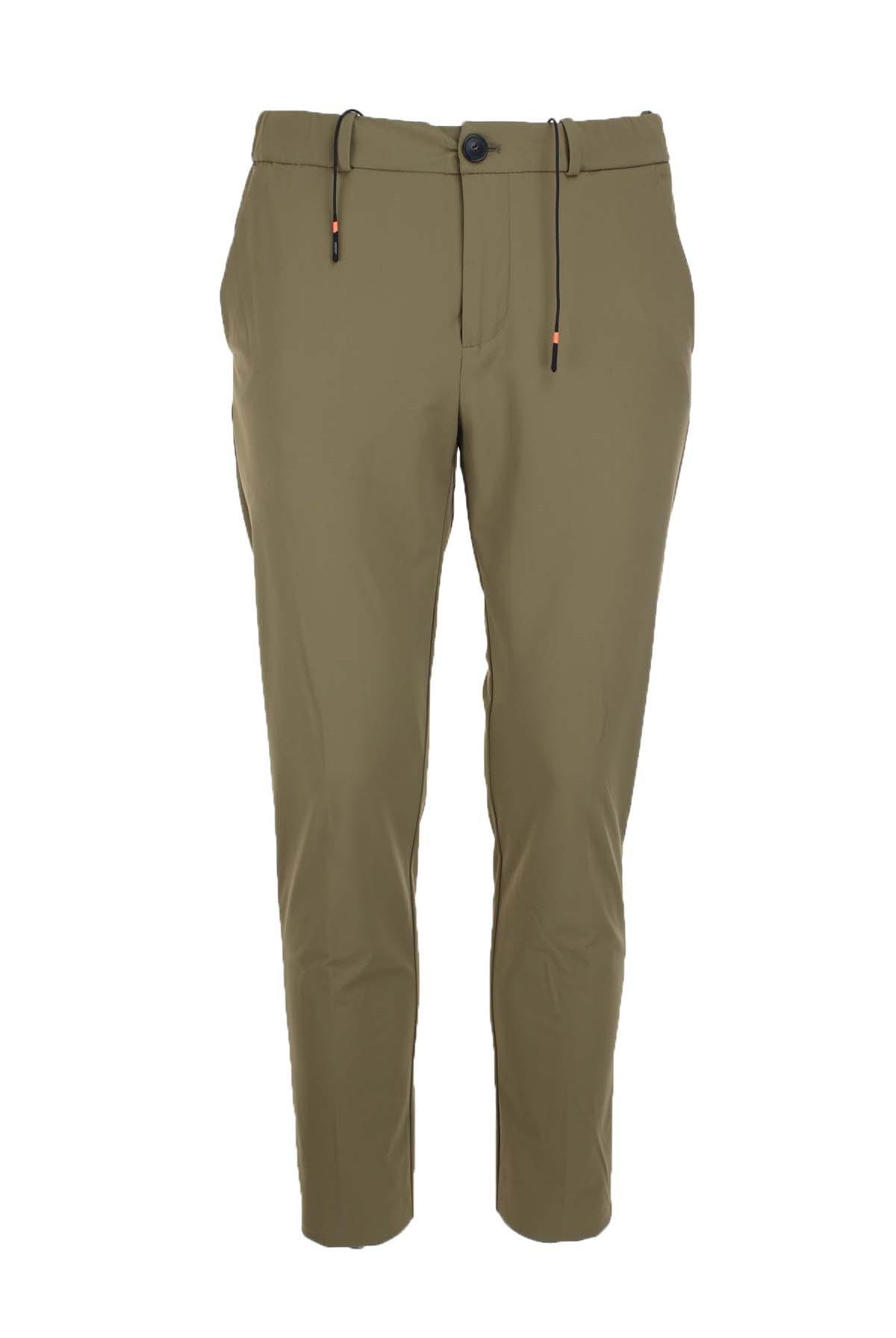 Pantalone chino in tessuto tecnico con coulisse
