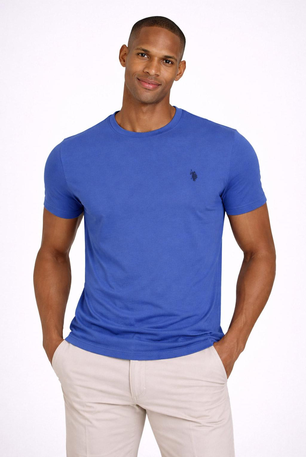T-Shirt Uomo Cotone con logo ricamato
