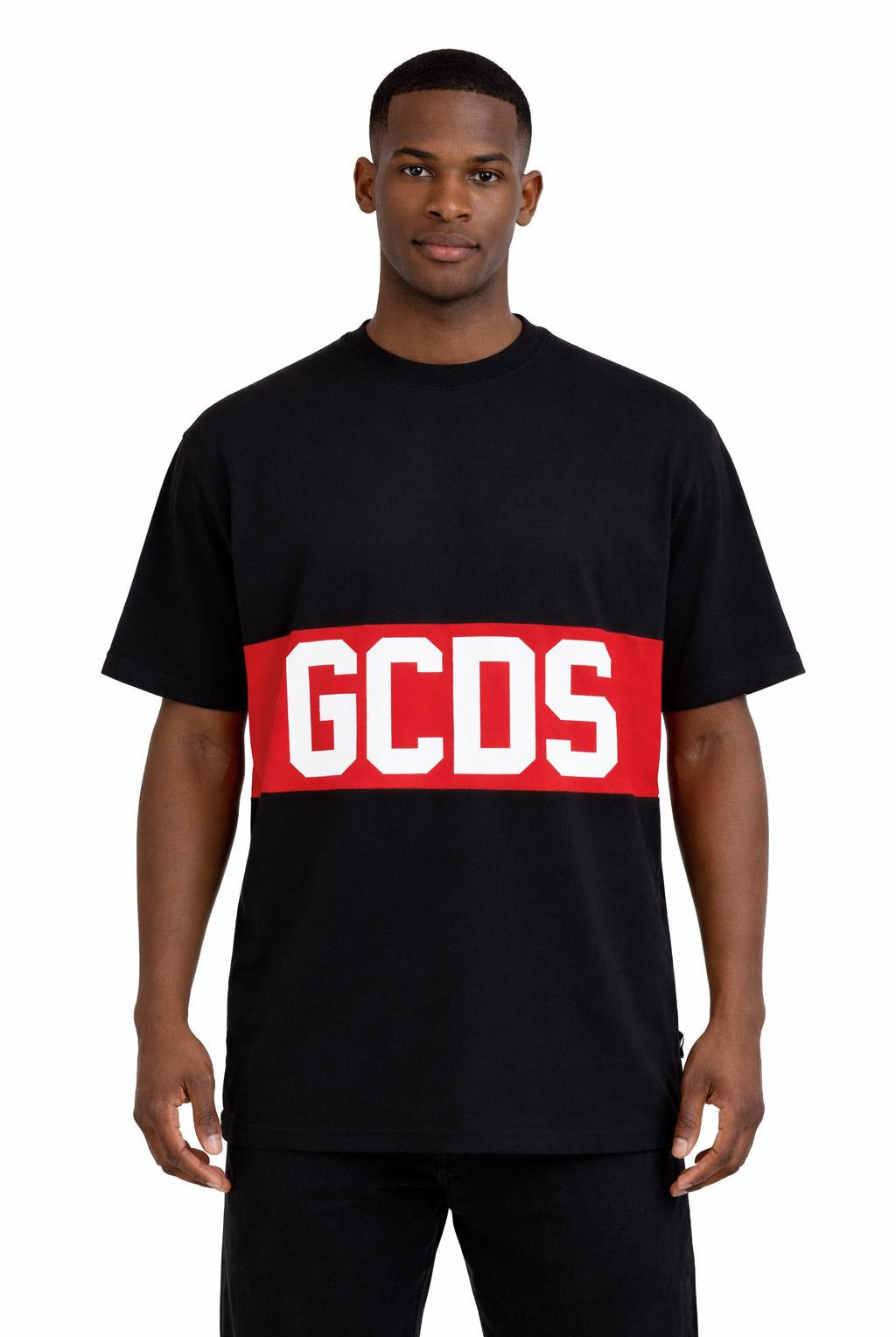 T-Shirt mezza manica Uomo Banda Logata Fronte Retro