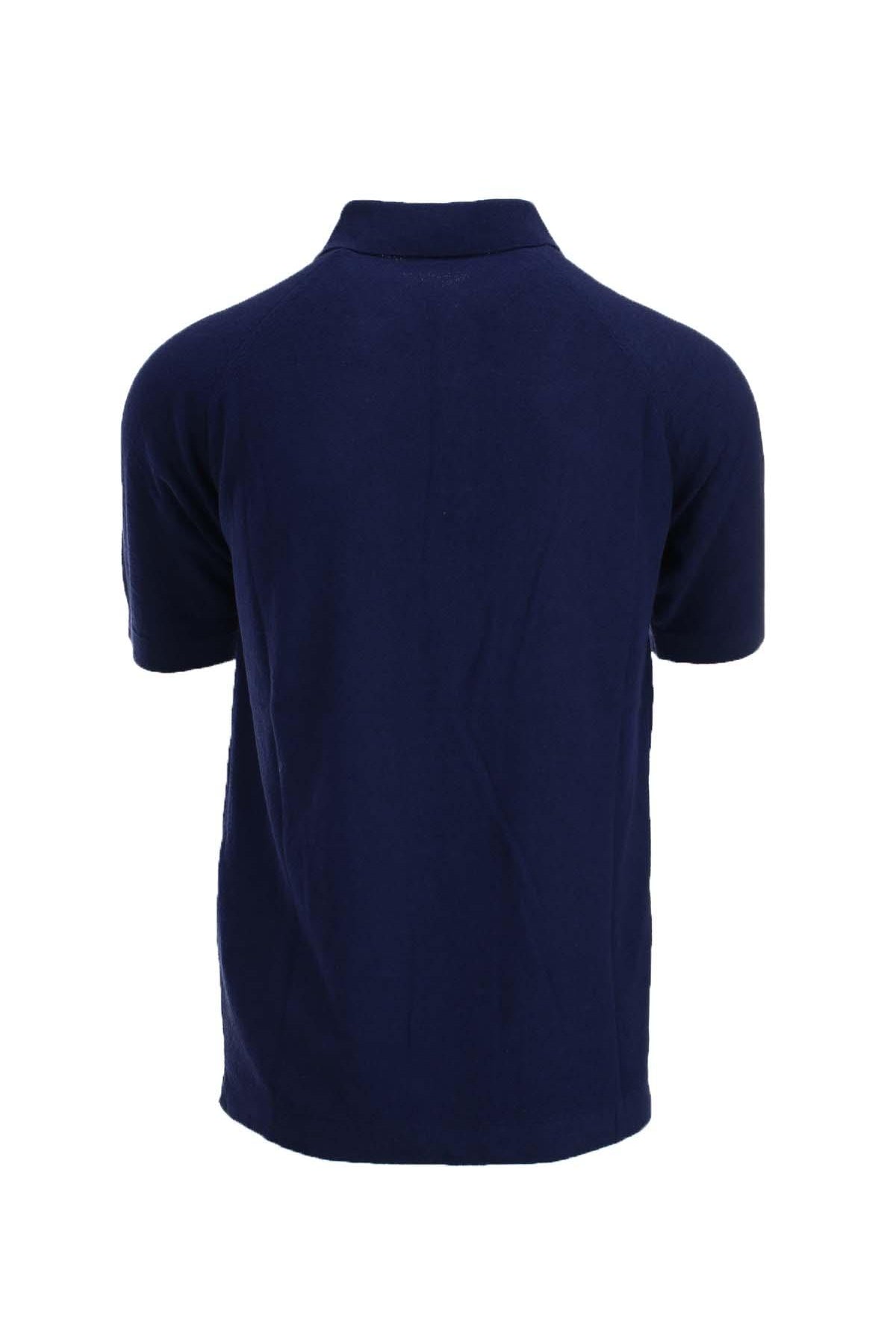 Polo mezza manica effetto spugna Hsin in misto cotone