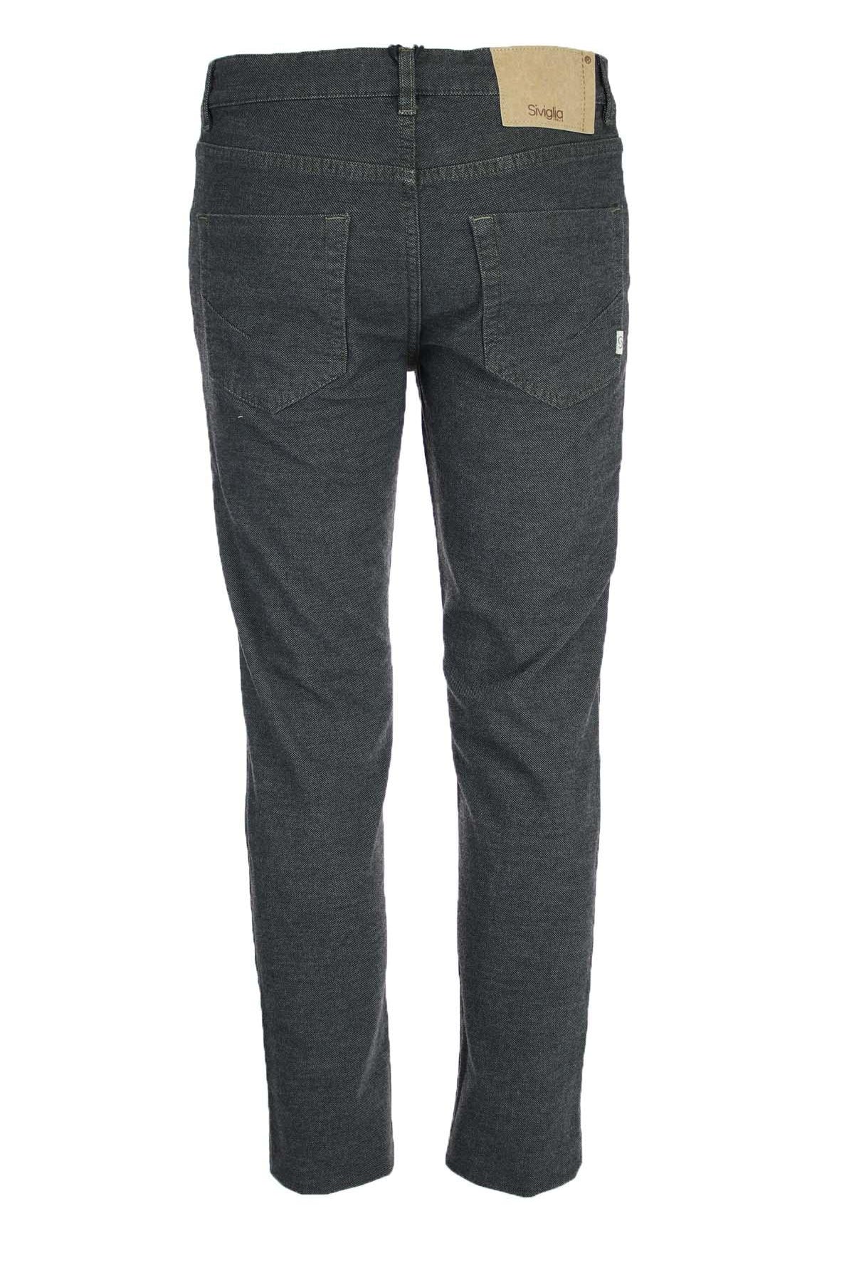 Pantalone 5 tasche micropuntinato stretch