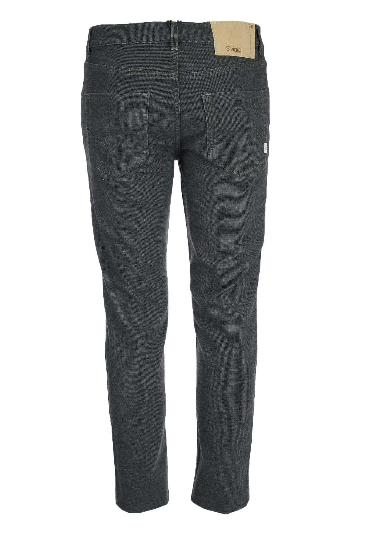 Pantalone 5 tasche micropuntinato stretch