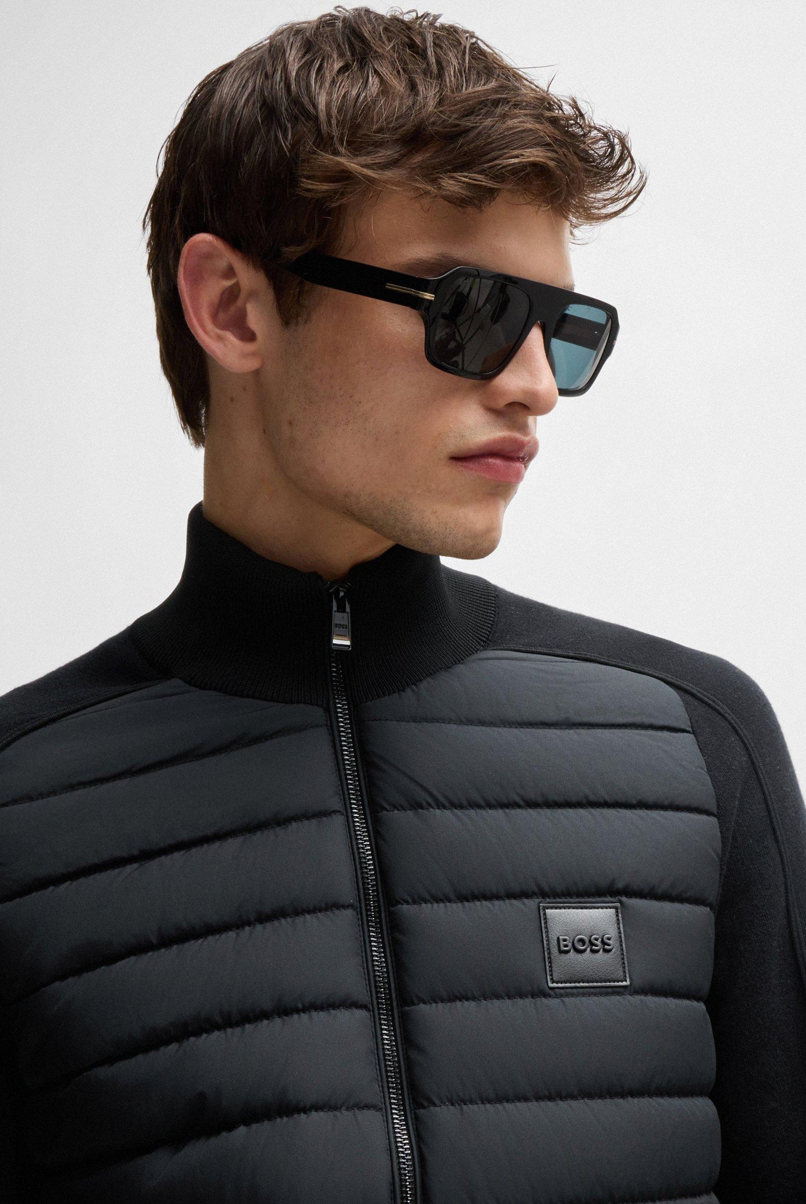 Giubbotto bitessuto con trapunta orizzontale