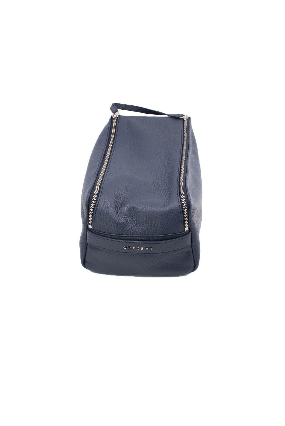 Beauty case uomo in pelle Orciani